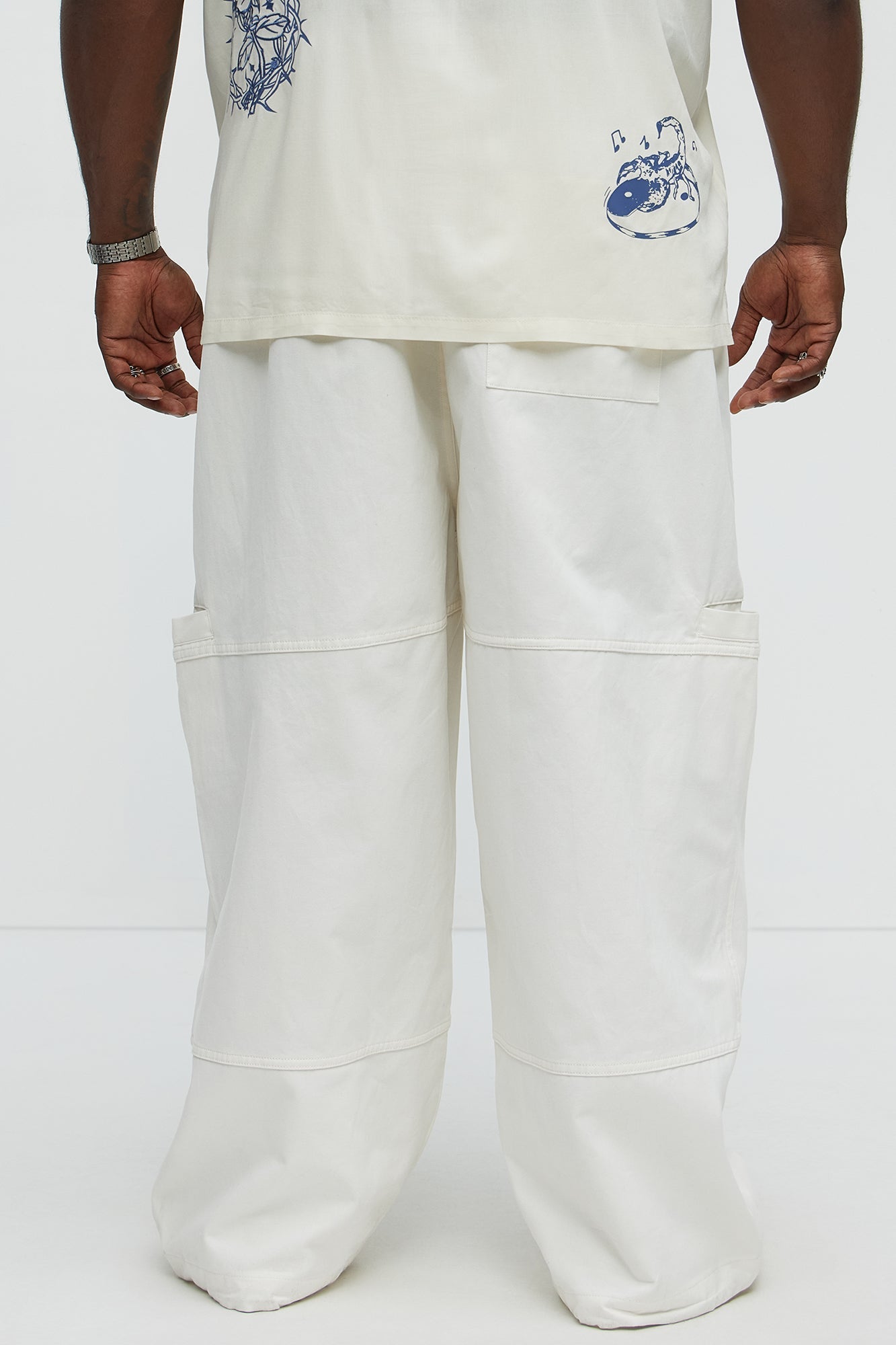 Baggy Damn Right Pants - Off White Fashion Nova