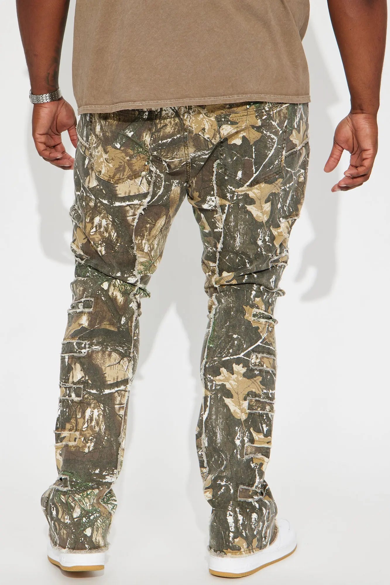 In Action Camo Stacked Skinny Flare Jeans - Camouflage Fashion Nova