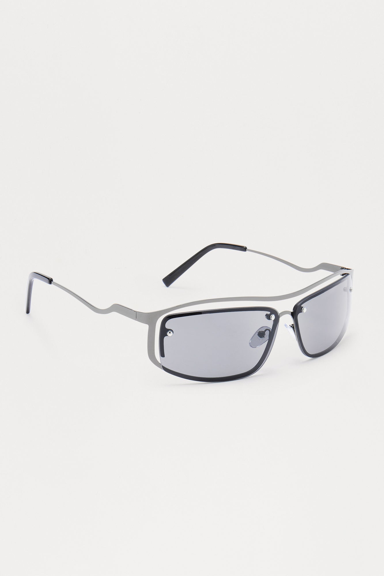 Squiggled Sunglasses - Black Fashion Nova