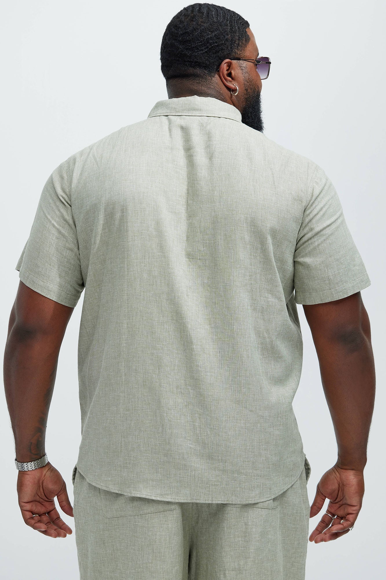 Bahamas Linen Classic Button Up Shirt - Green Fashion Nova