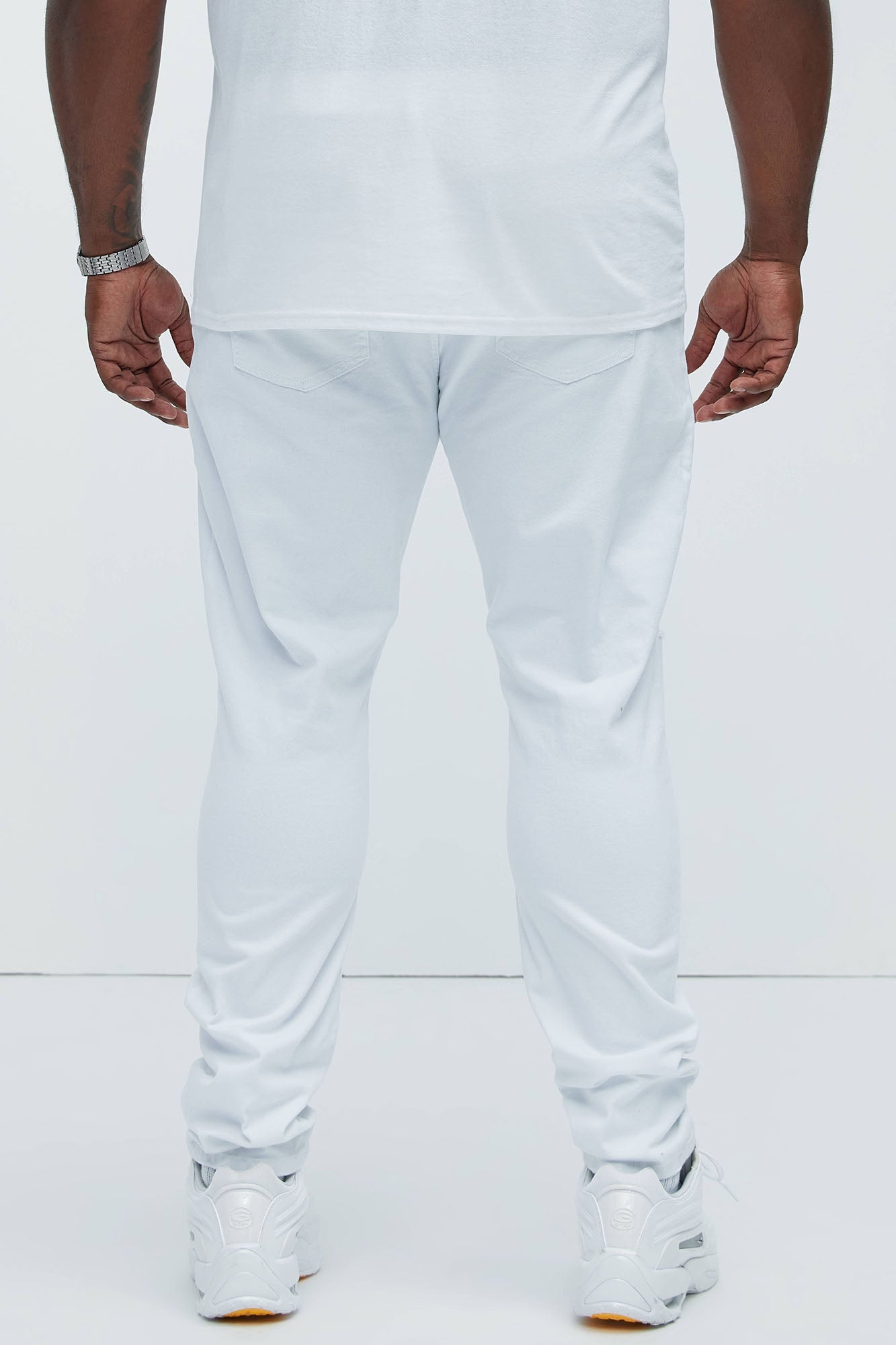 Take No L's Skinny Jean - White Fashion Nova