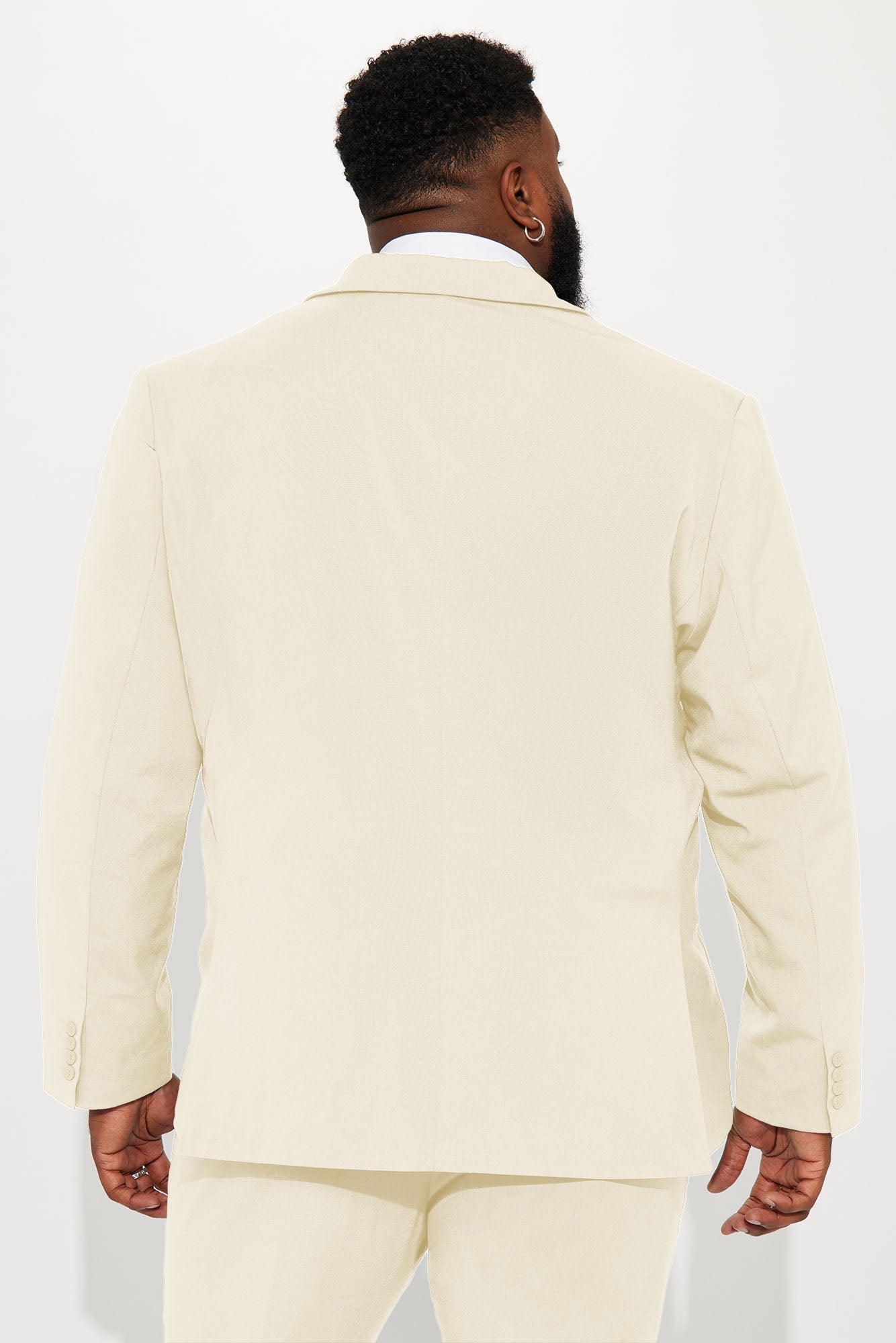 The Modern Stretch Suit Jacket - Cream Fashion Nova