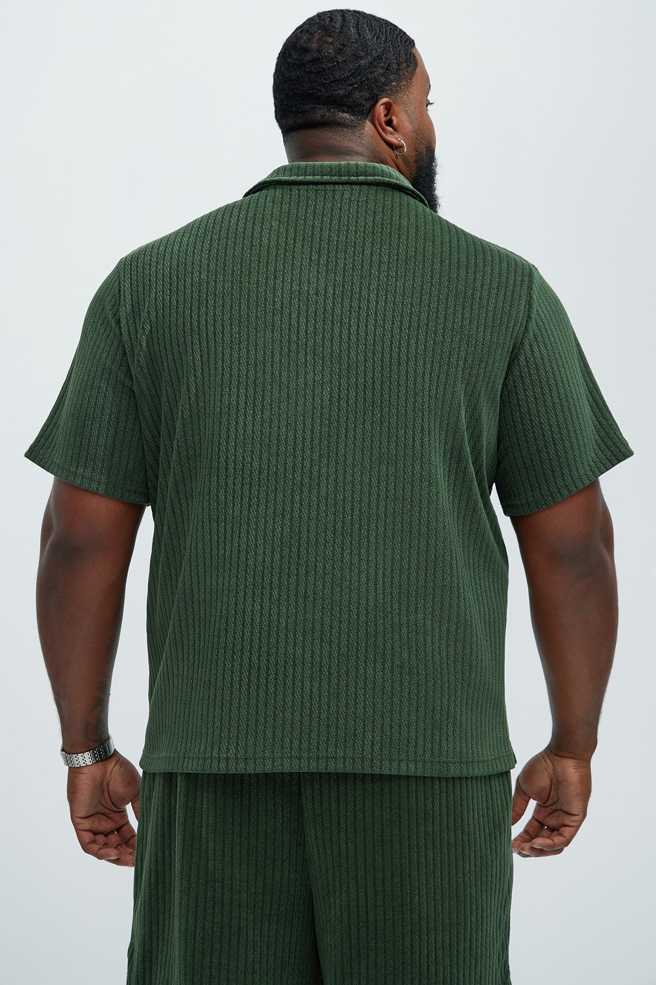 Easton Textured Polo Shirt - Green Fashion Nova