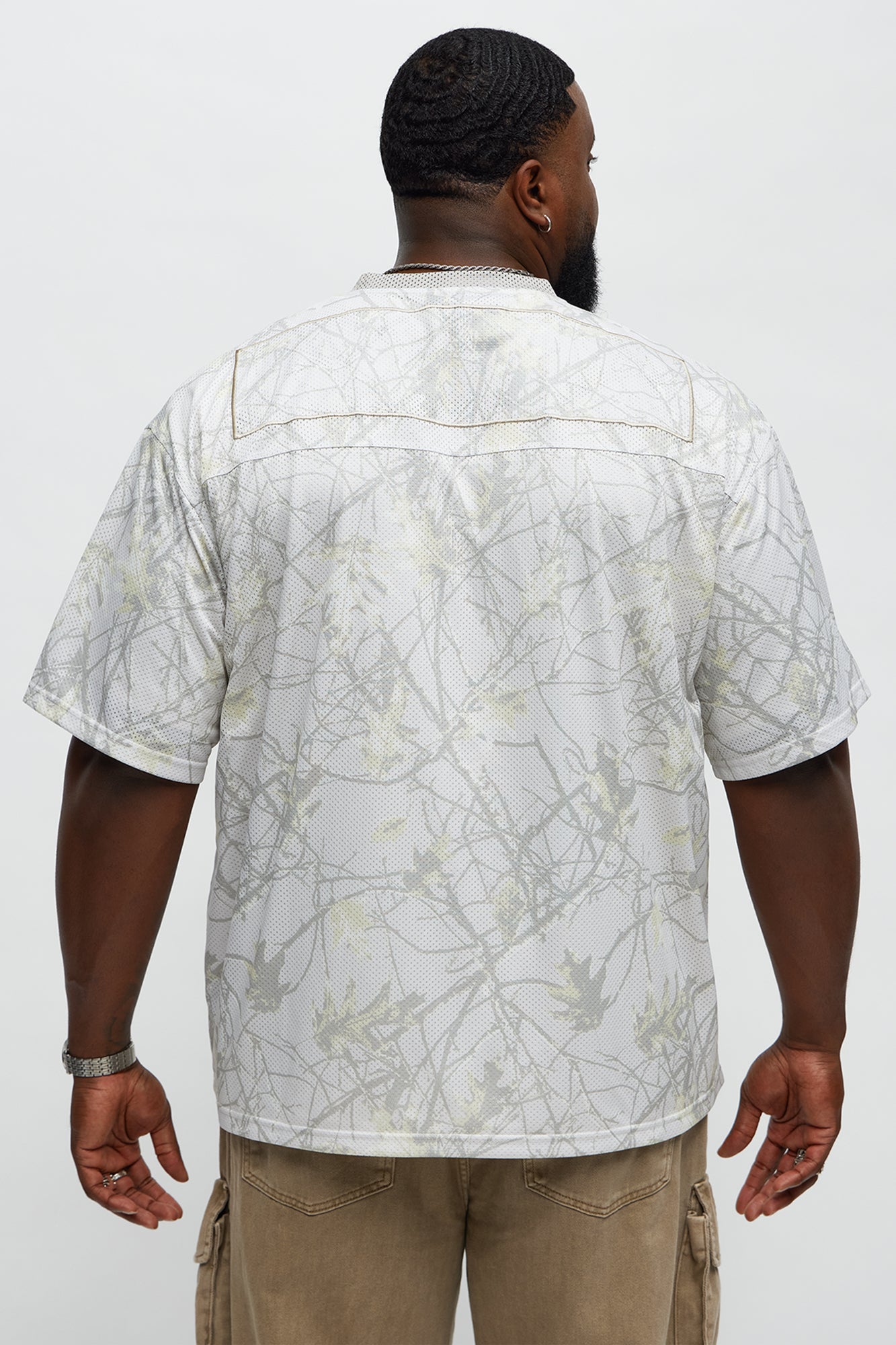 Short Sleeve Camo Jersey - Cream Fashion Nova