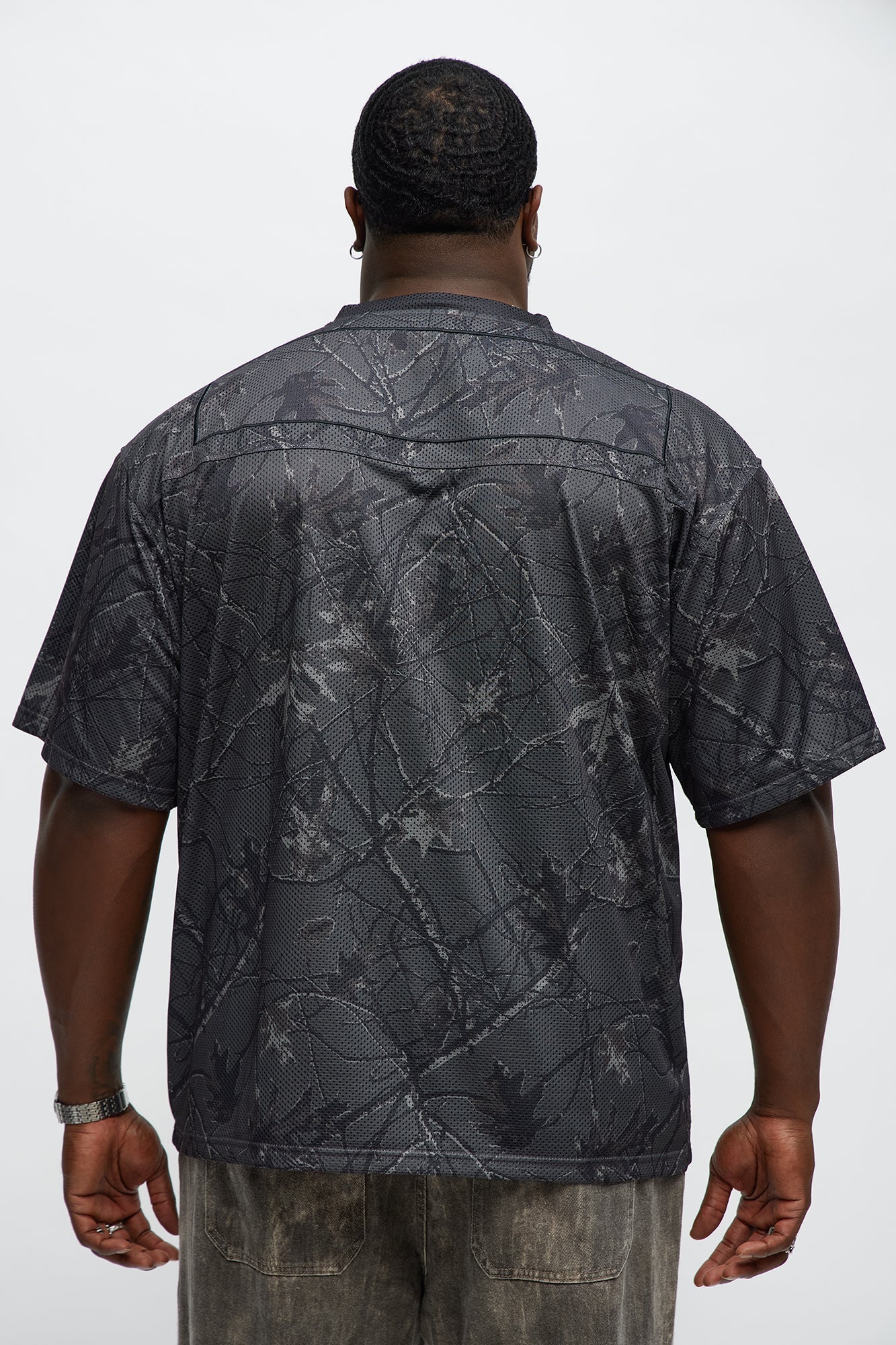 Short Sleeve Camo Jersey - Black Fashion Nova