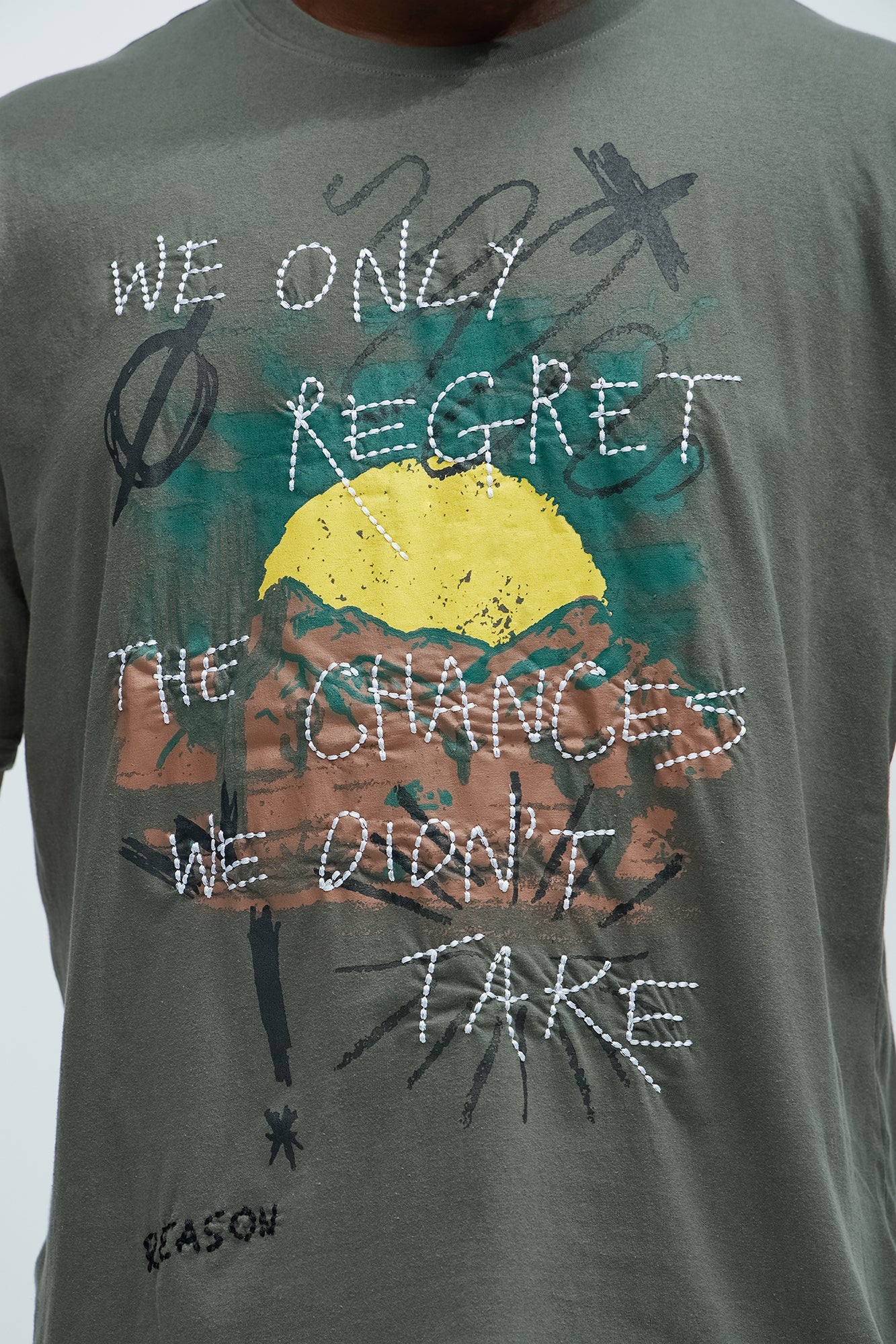 No Regrets Short Sleeve Tee - Olive Fashion Nova