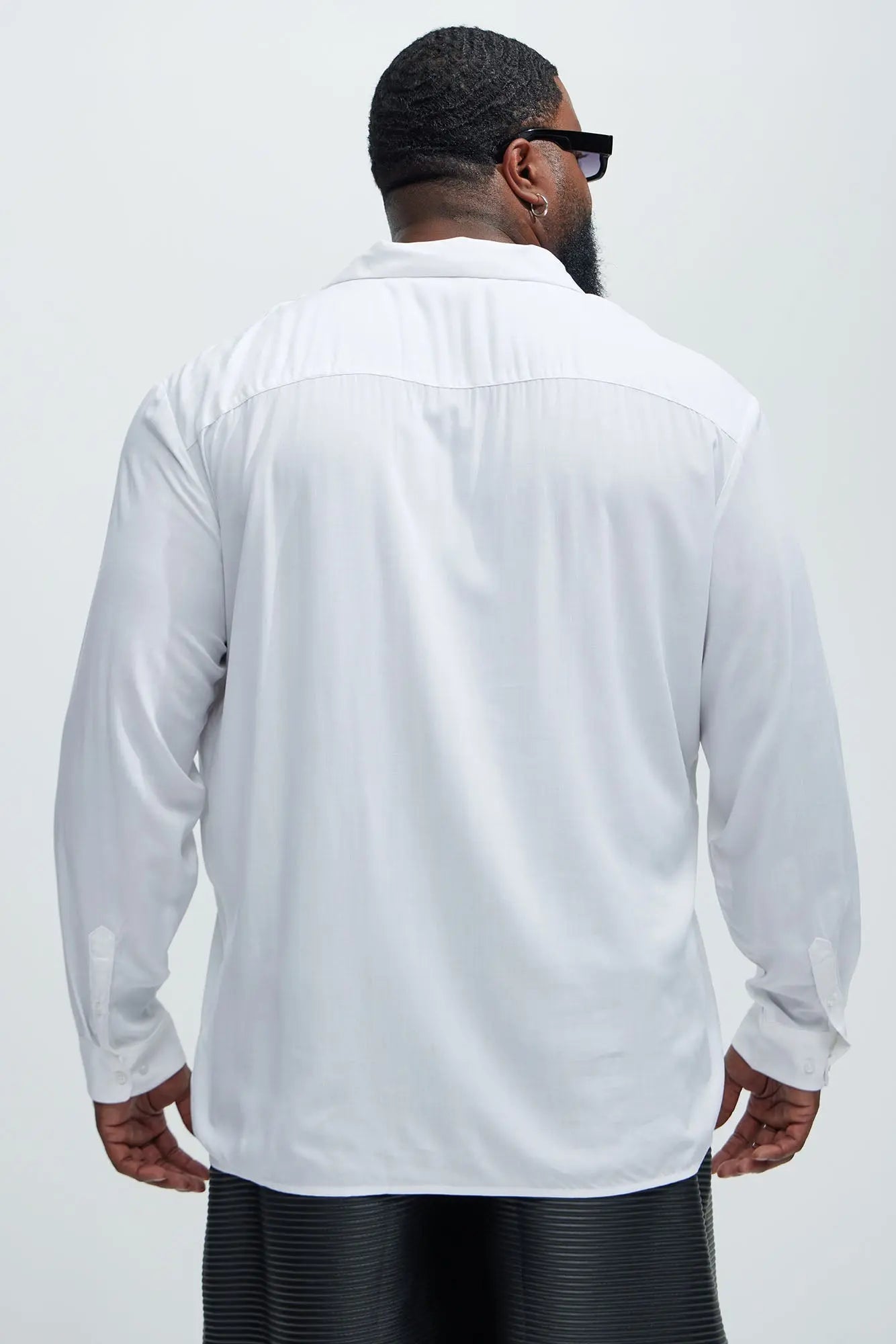 Dawson Relaxed Long Sleeve Button Up Shirt - White Fashion Nova