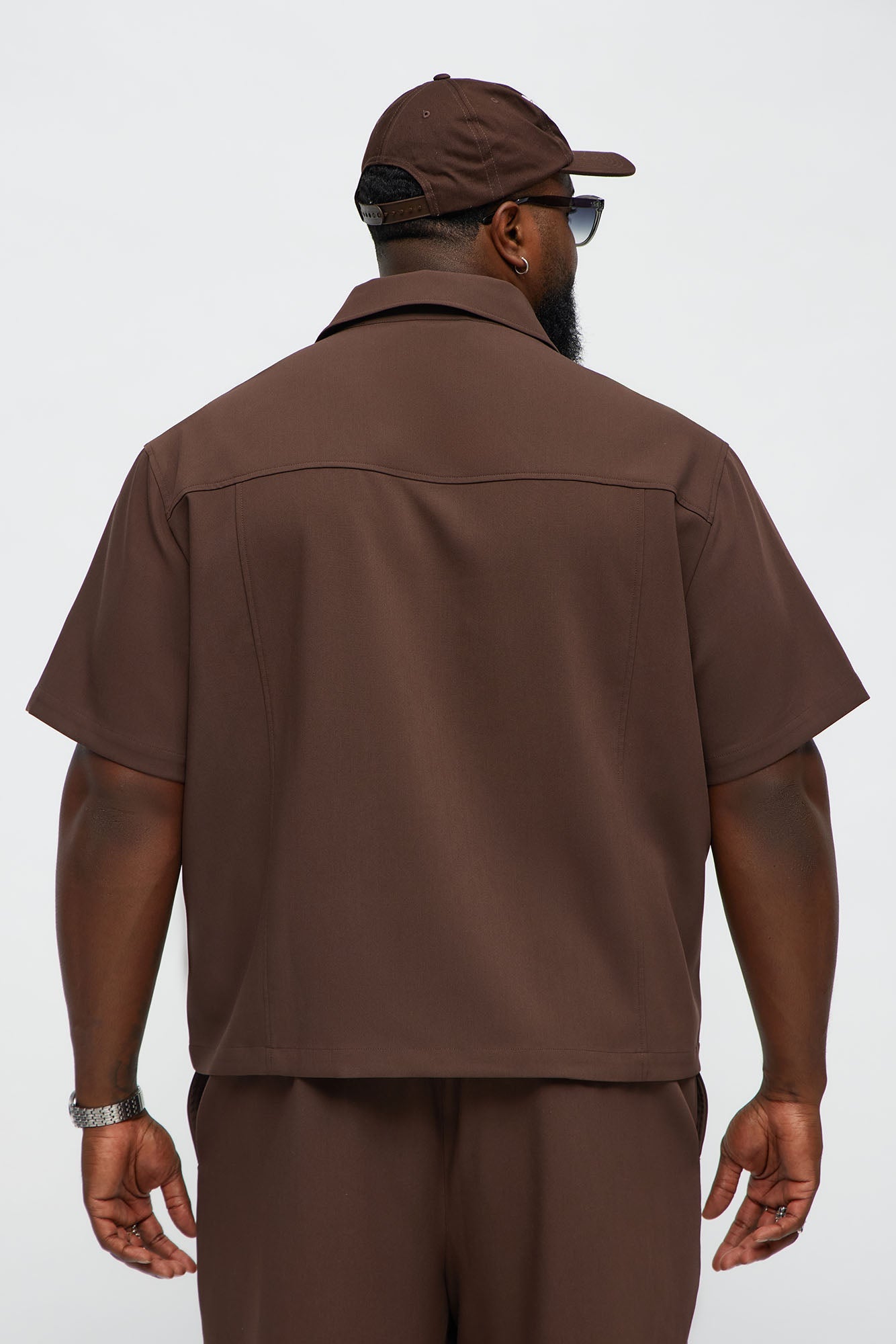 Cropped Ronan Weekender Button Up Shirt - Brown Fashion Nova