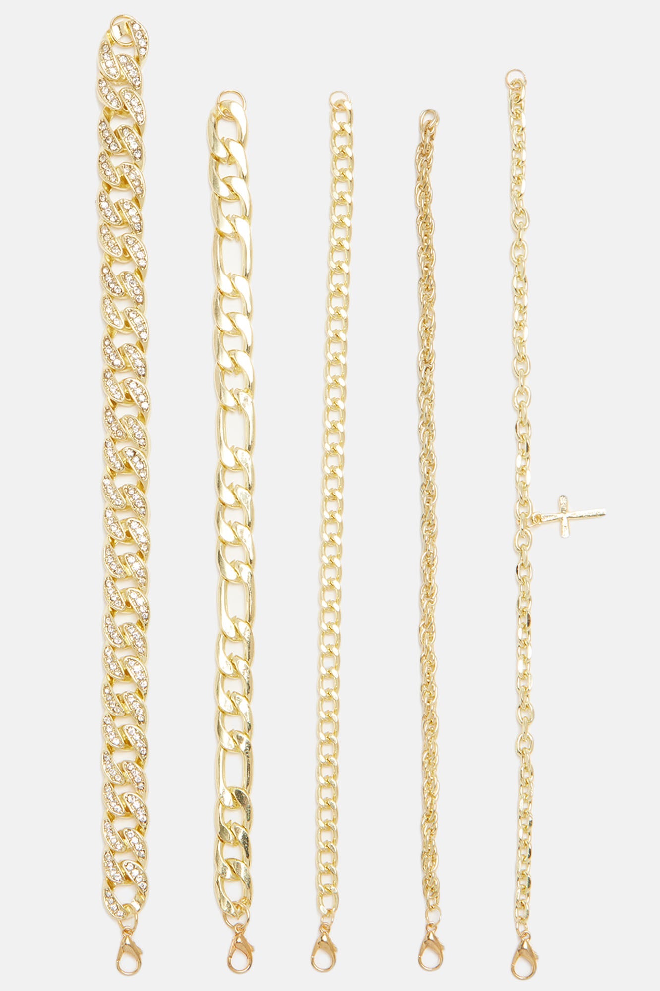 Stacks On Stacks Bracelet Set - Gold Fashion Nova