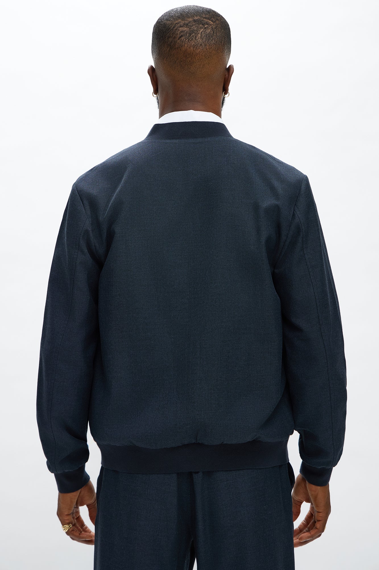 Slim Modern Two-Way Zipper Everyday Bomber - Navy Fashion Nova