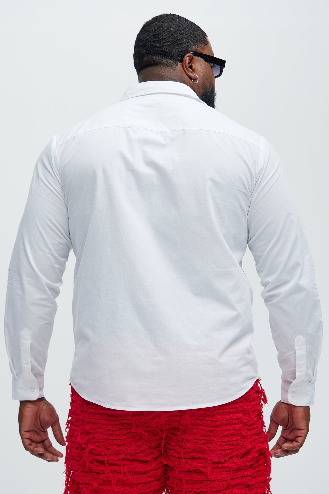 Ryland Cotton Long Sleeve Button Up Shirt - White Fashion Nova