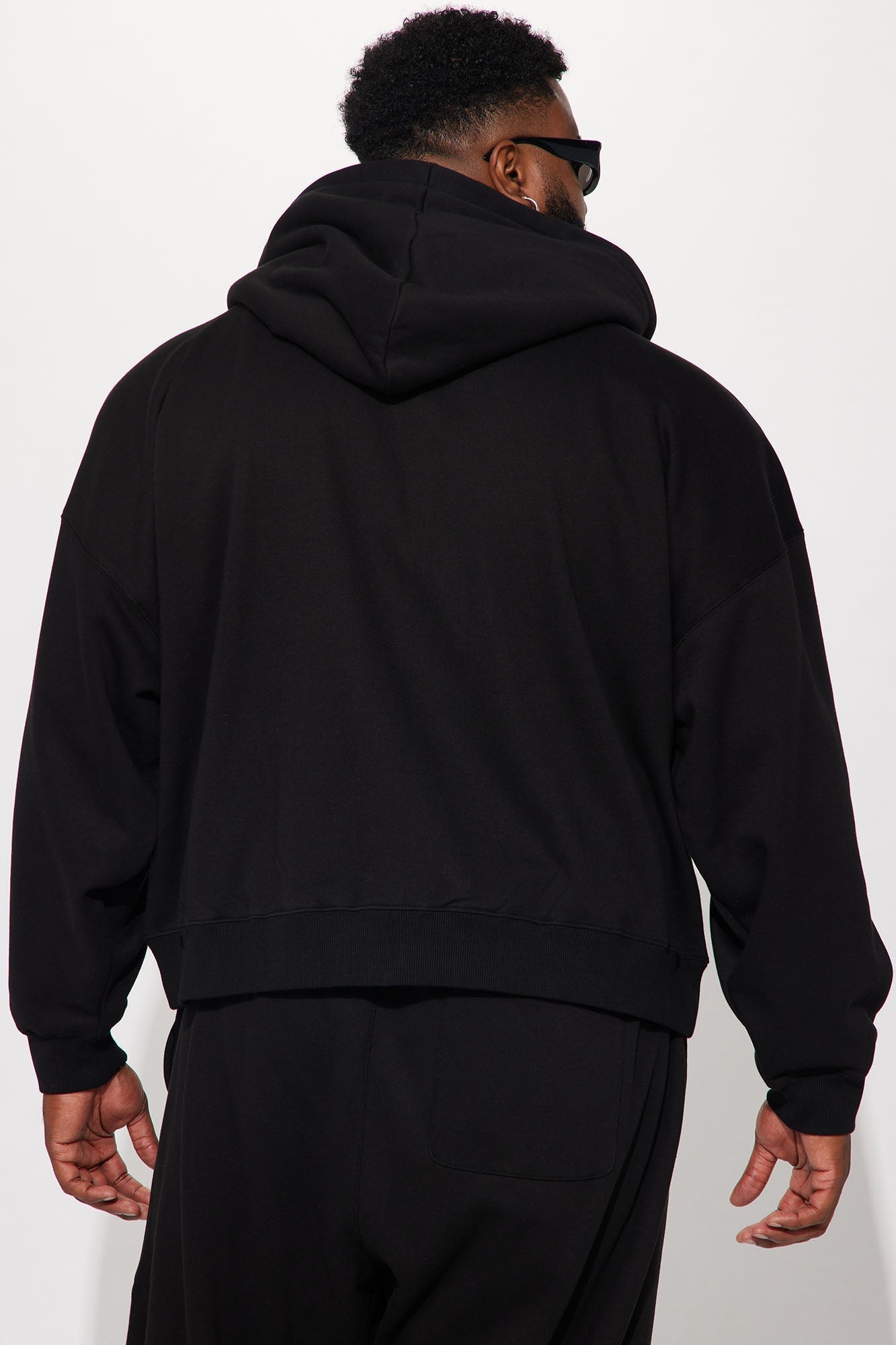 Tyson Oversized Heavyweight Zip Up - Black Fashion Nova