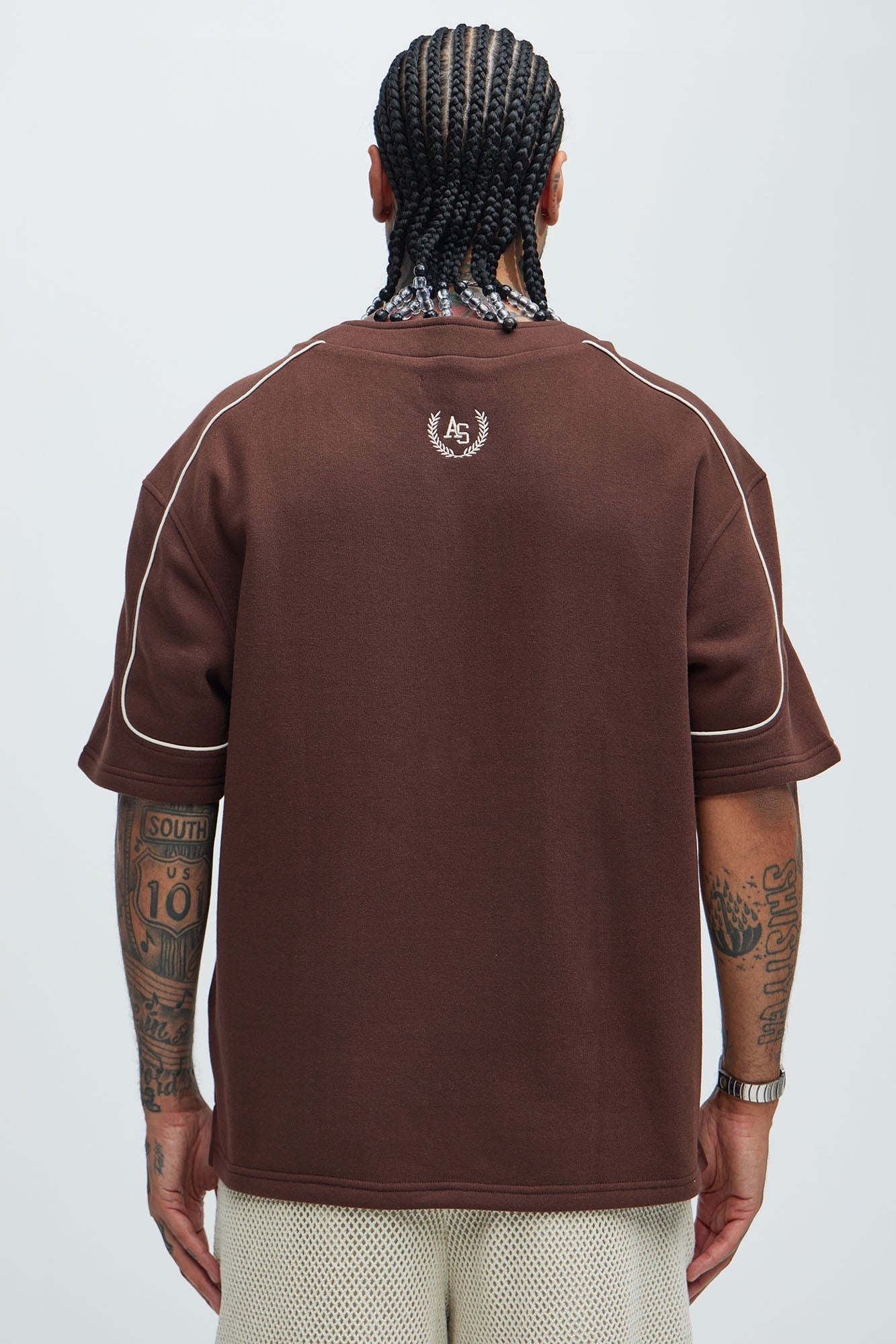 Athletics Sports Club Short Sleeve Henley - Brown Fashion Nova