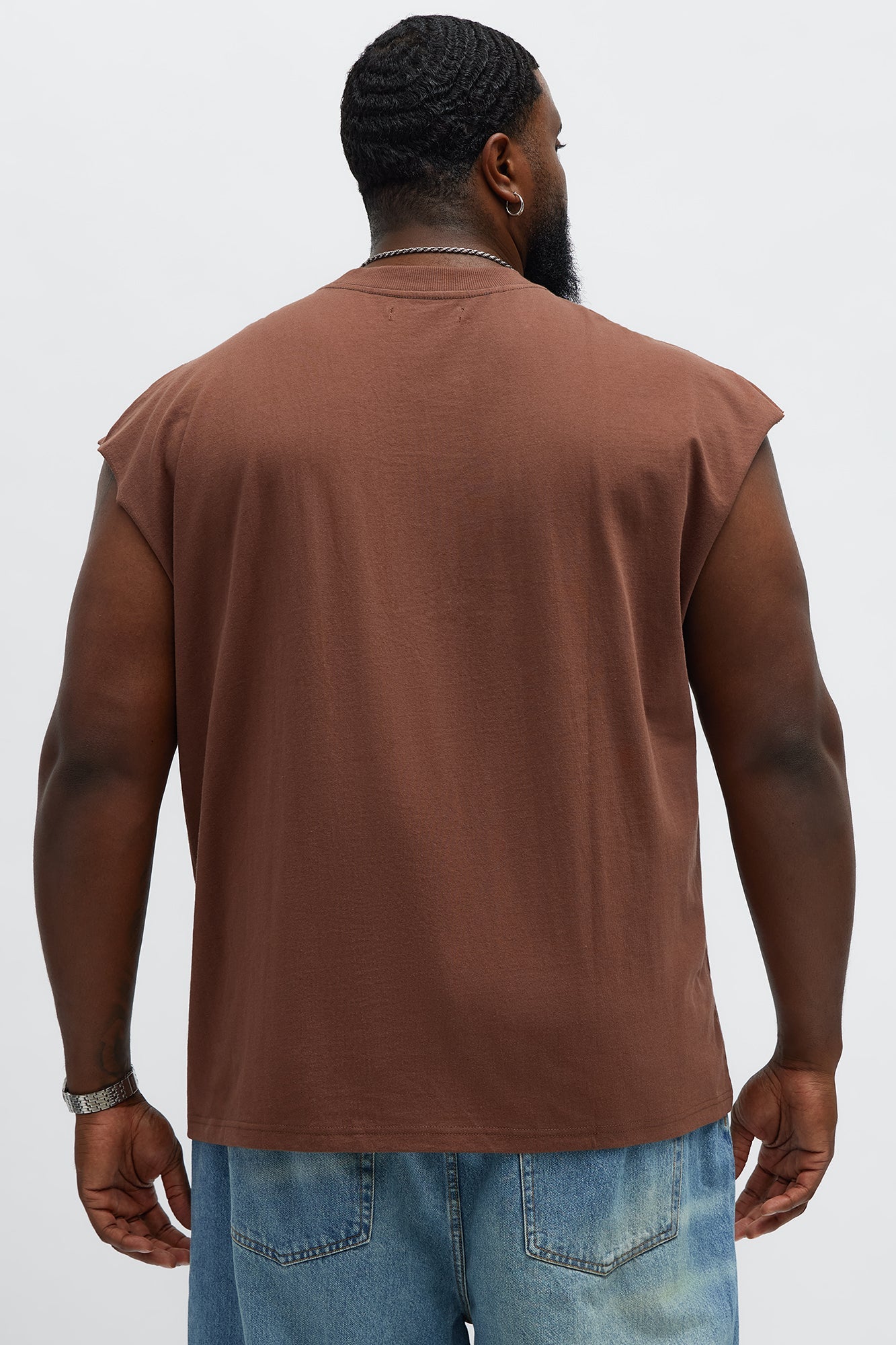Relaxed Heavyweight Muscle Tee - Brown Fashion Nova