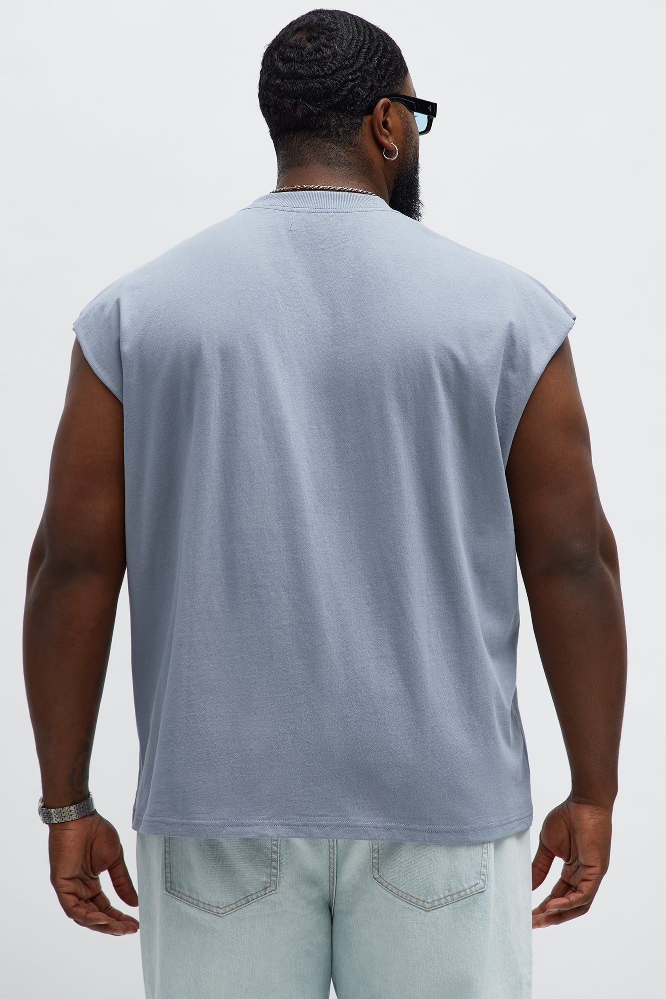 Relaxed Heavyweight Muscle Tee - Grey Fashion Nova