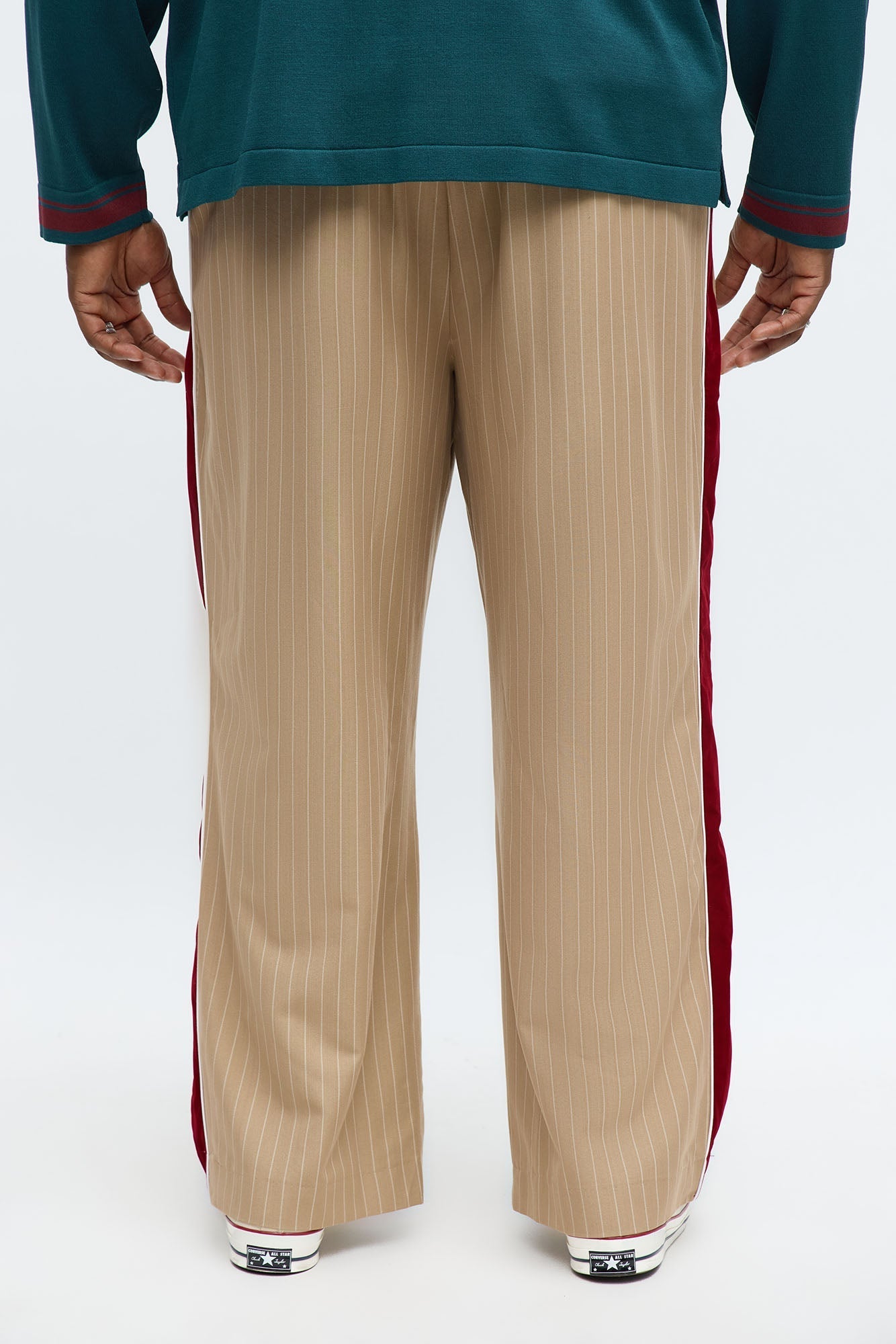 Baggy Elevated Side Stripe Trouser - Khaki/combo Fashion Nova