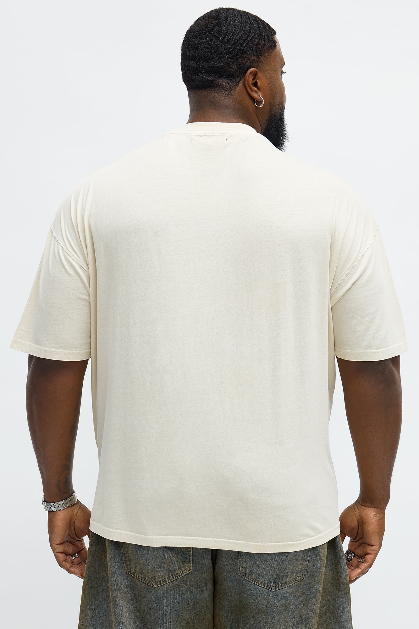 All The Stars Oversized Short Sleeve Tee - Cream Fashion Nova