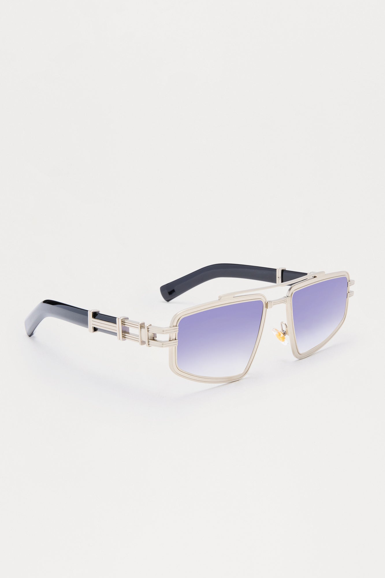 Engineered Aviator Metal Frame Sunglasses - Black/Silver Fashion Nova