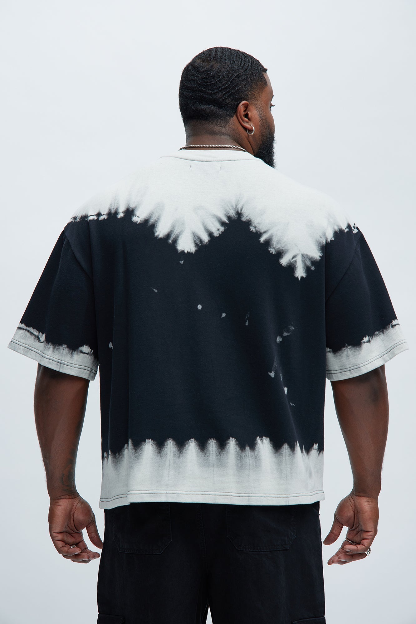 Blurred Edition Fleece Short Sleeve Tee - Black/combo Fashion Nova