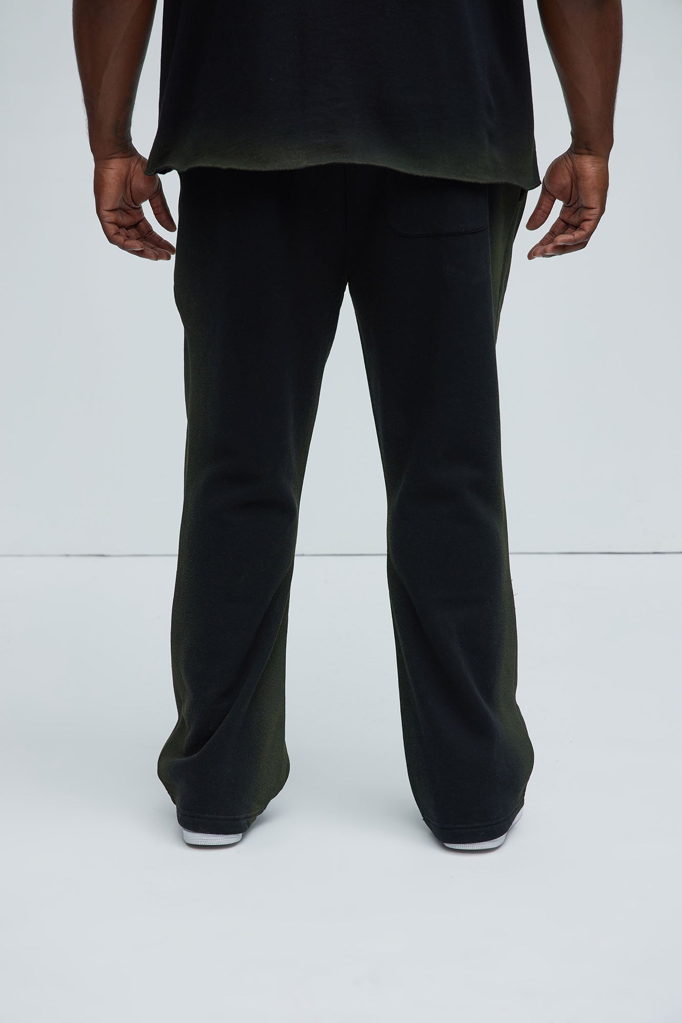 Tyson Blurred Lines Skinny Flare Sweatpants - Black Fashion Nova