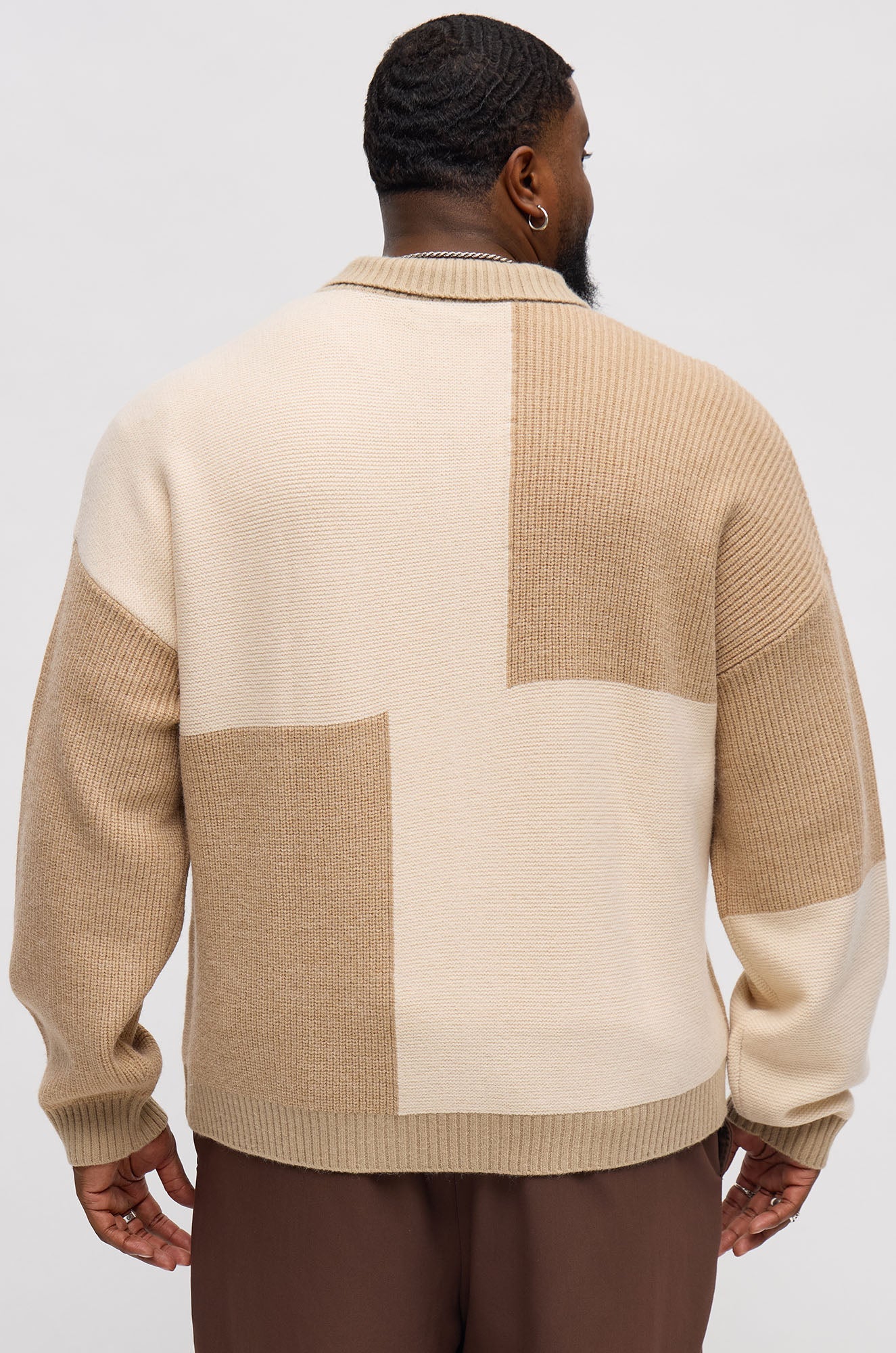 Home Hearth Collared Cardigan - Tan/Multi Fashion Nova