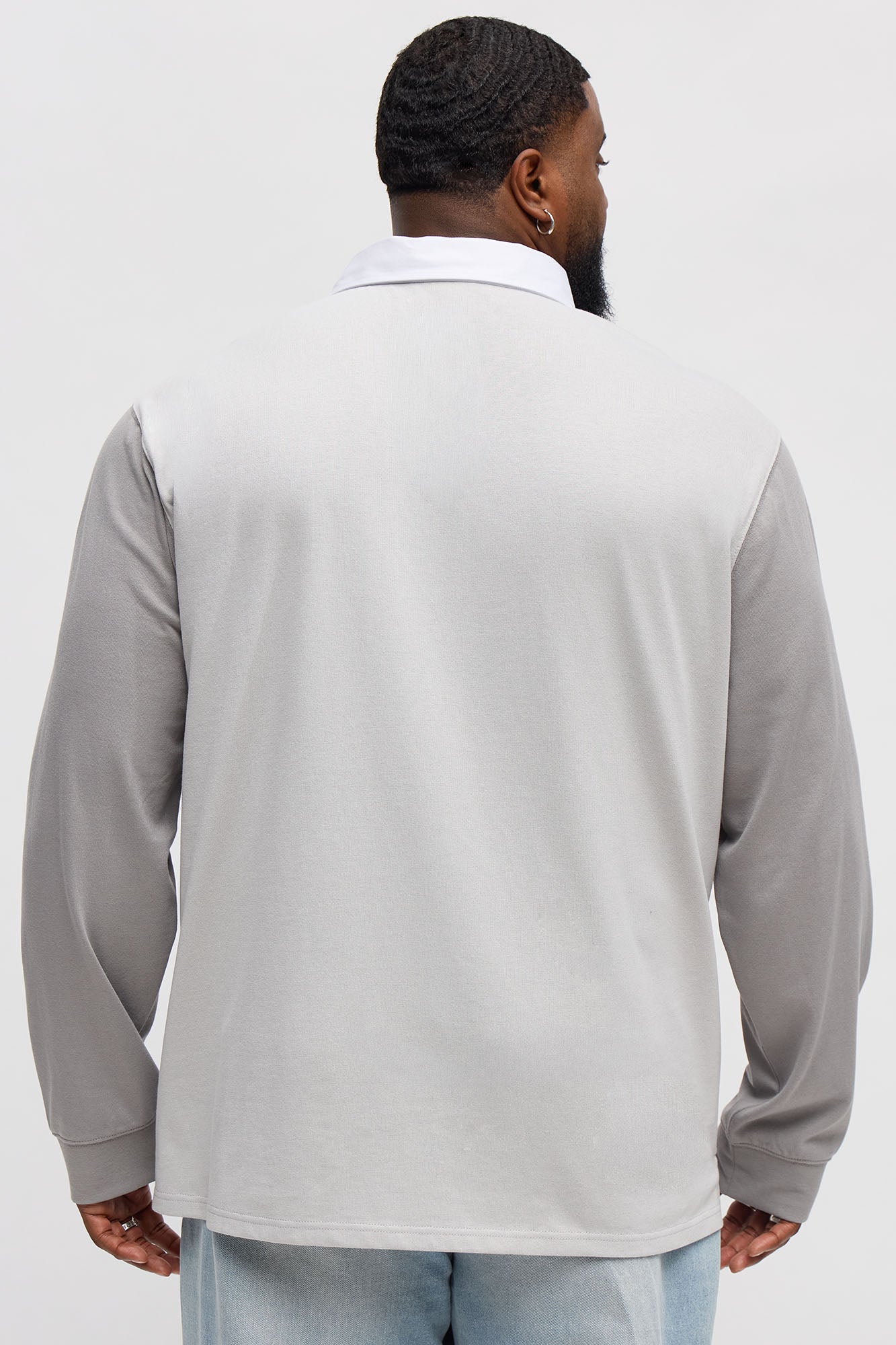 Luxe Long Sleeve Polo - Grey Fashion Nova