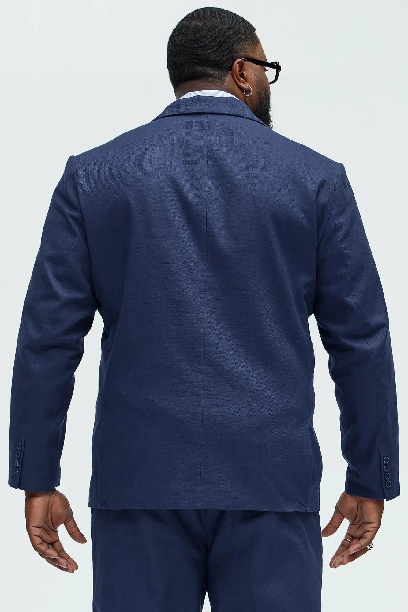 Travis Solid Texture Blazer - Navy Fashion Nova