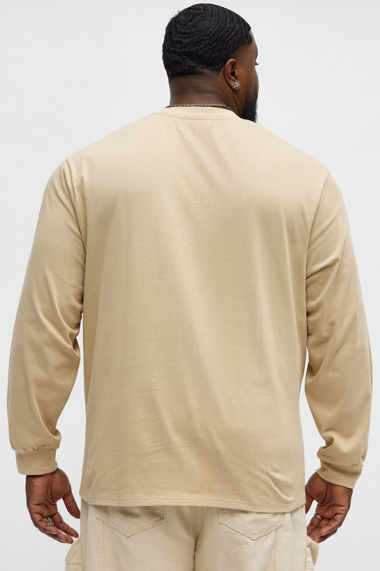 Oversized Heavyweight Long Sleeve Tee - Tan Fashion Nova