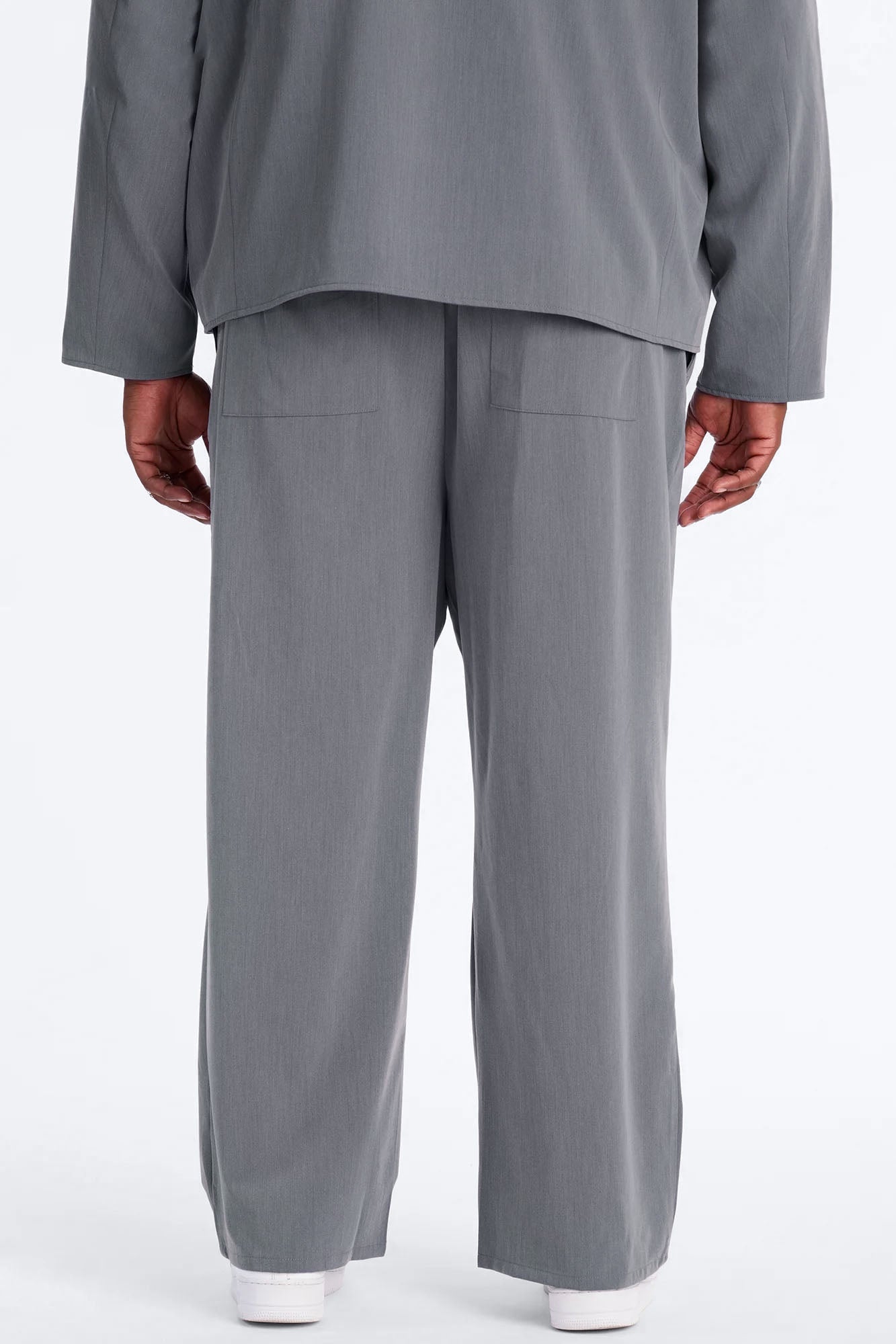 Baggy Erod Ewaist Pant - Grey Fashion Nova