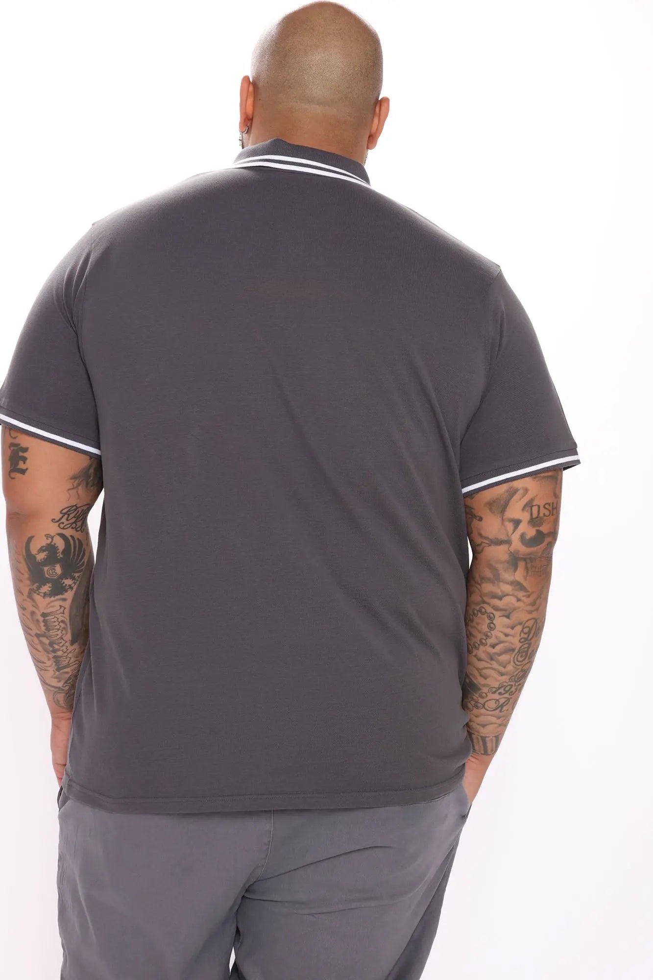 Wilson Short Sleeve Polo - Charcoal Fashion Nova