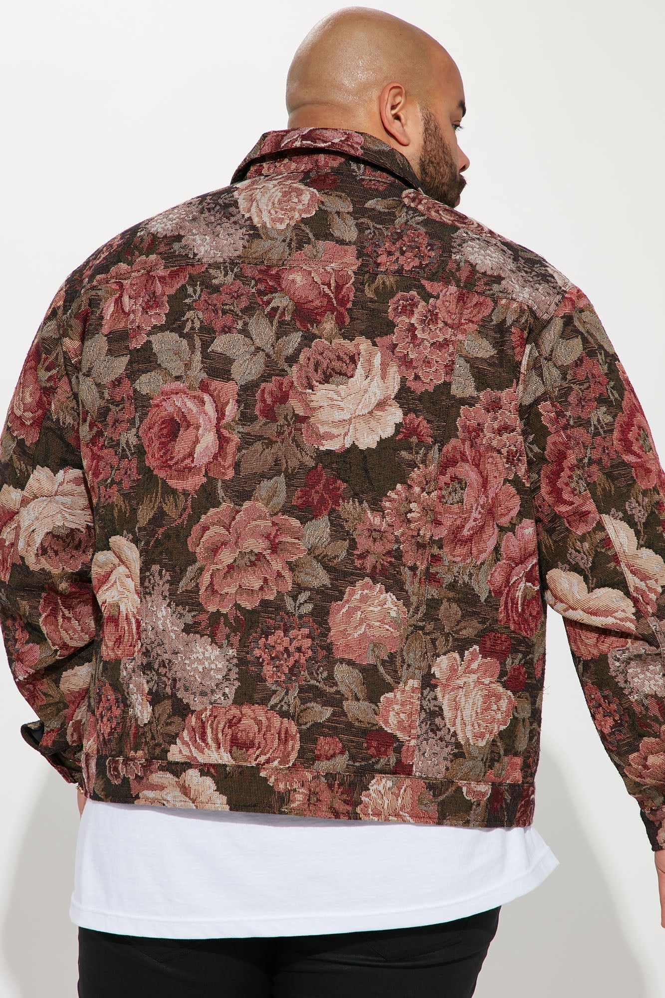 Tapestry Trucker Jacket - Black/Combo Fashion Nova