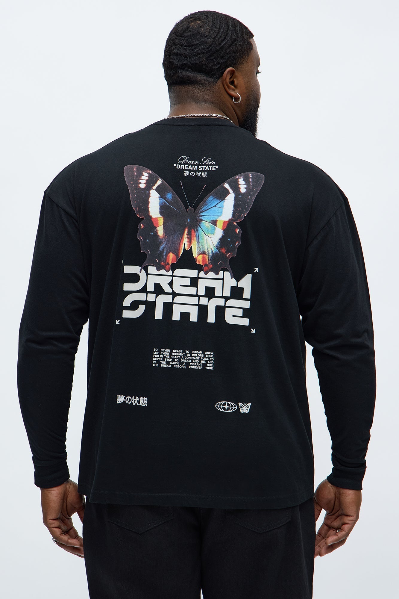 Dream State Freedom Long Sleeve Tee - Black Fashion Nova