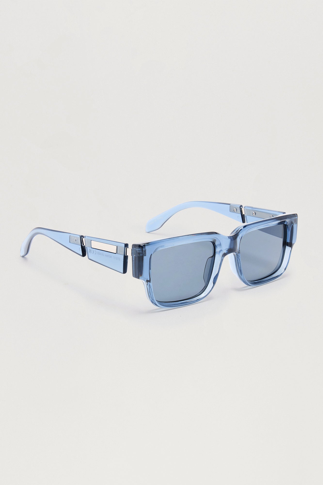 Luminous Square Crystal Frame Color Lens Sunglasses - Blue Fashion Nova