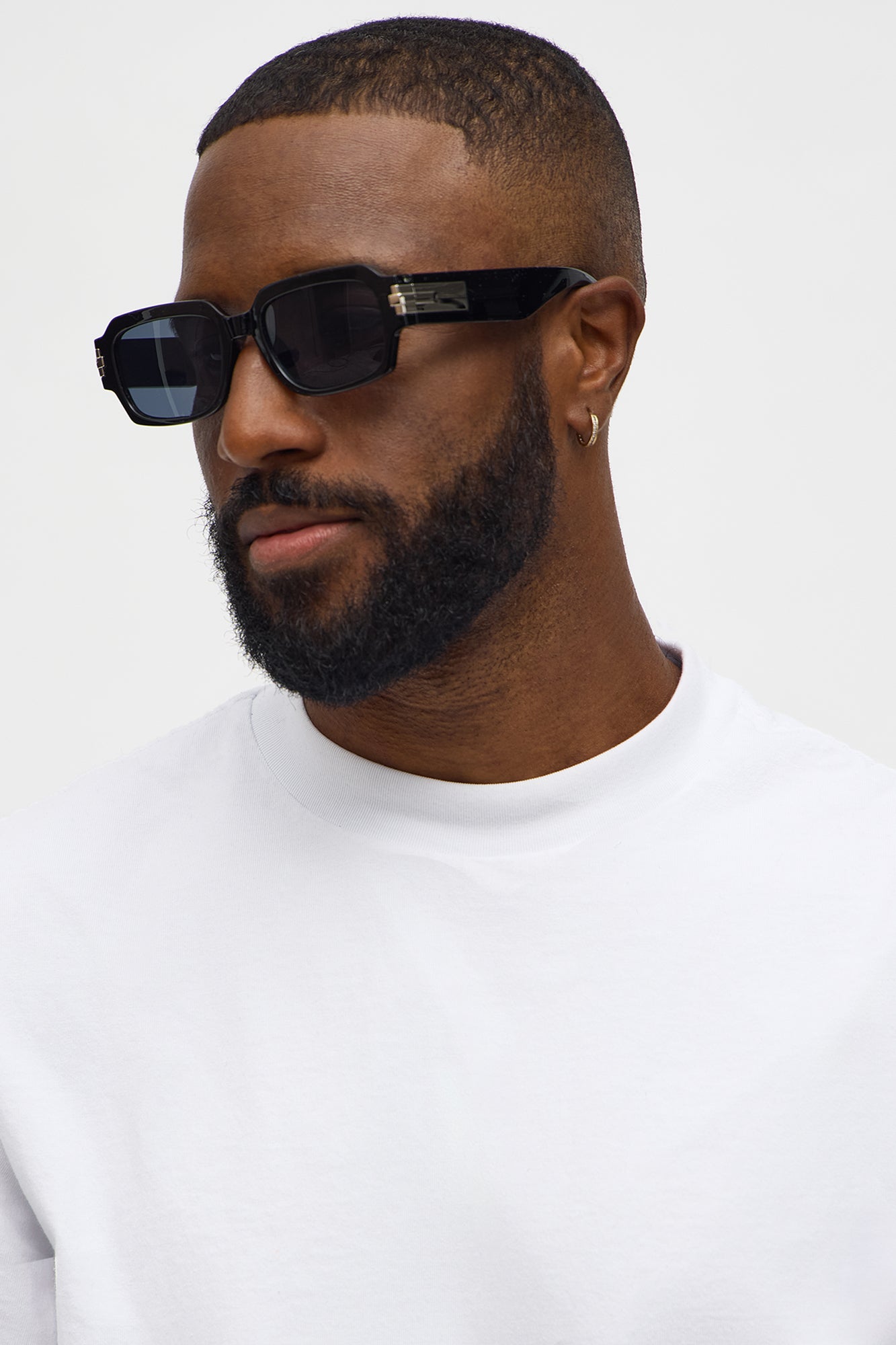 On Task Square Frame Colored Lens Sunglasses - Black Fashion Nova