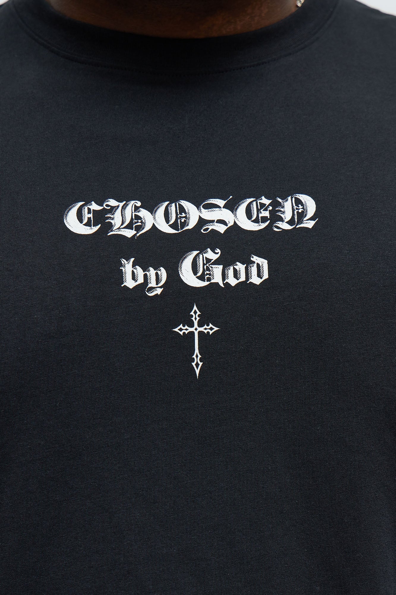 Saved Chosen By God Oversized Short Sleeve Tee - Black Fashion Nova