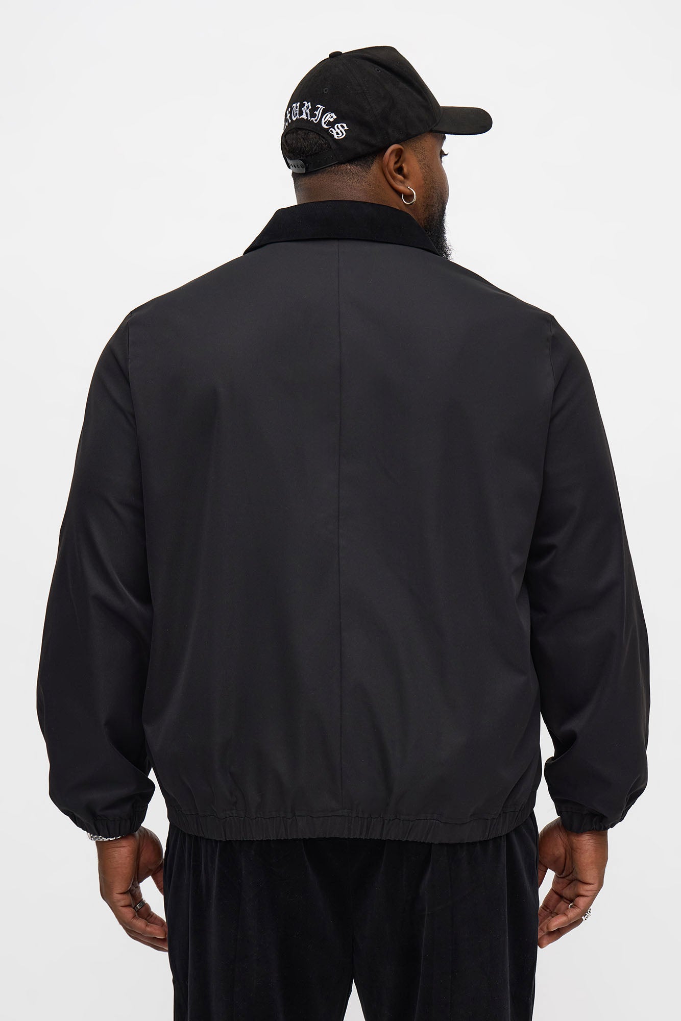 Lincoln Park Textured Collar Bomber Jacket - Black Fashion Nova