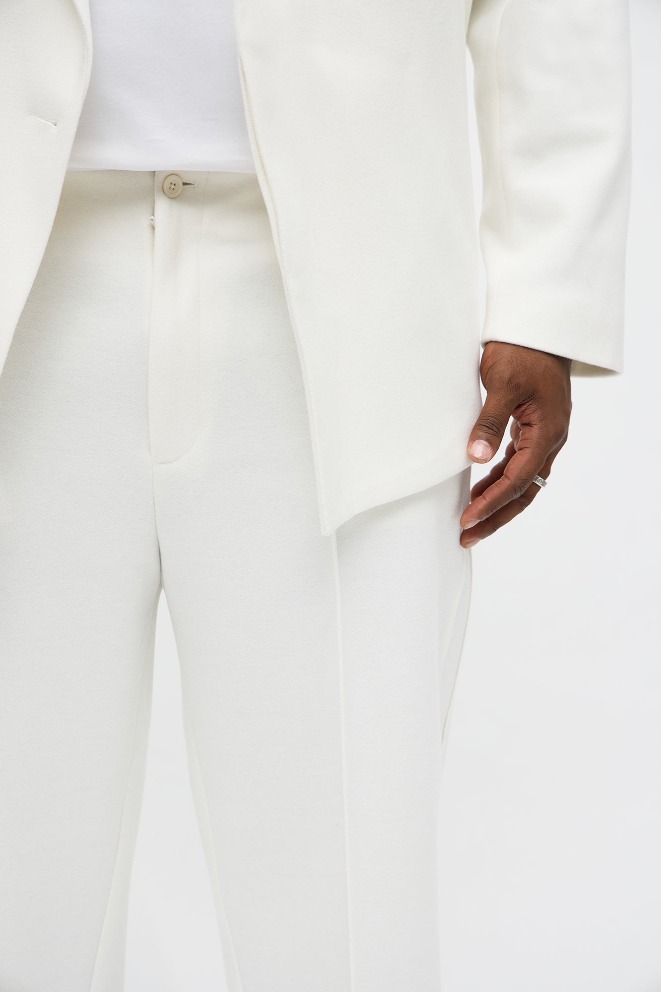 Baggy Mar Vista Stretch Tux Pant - Cream Fashion Nova