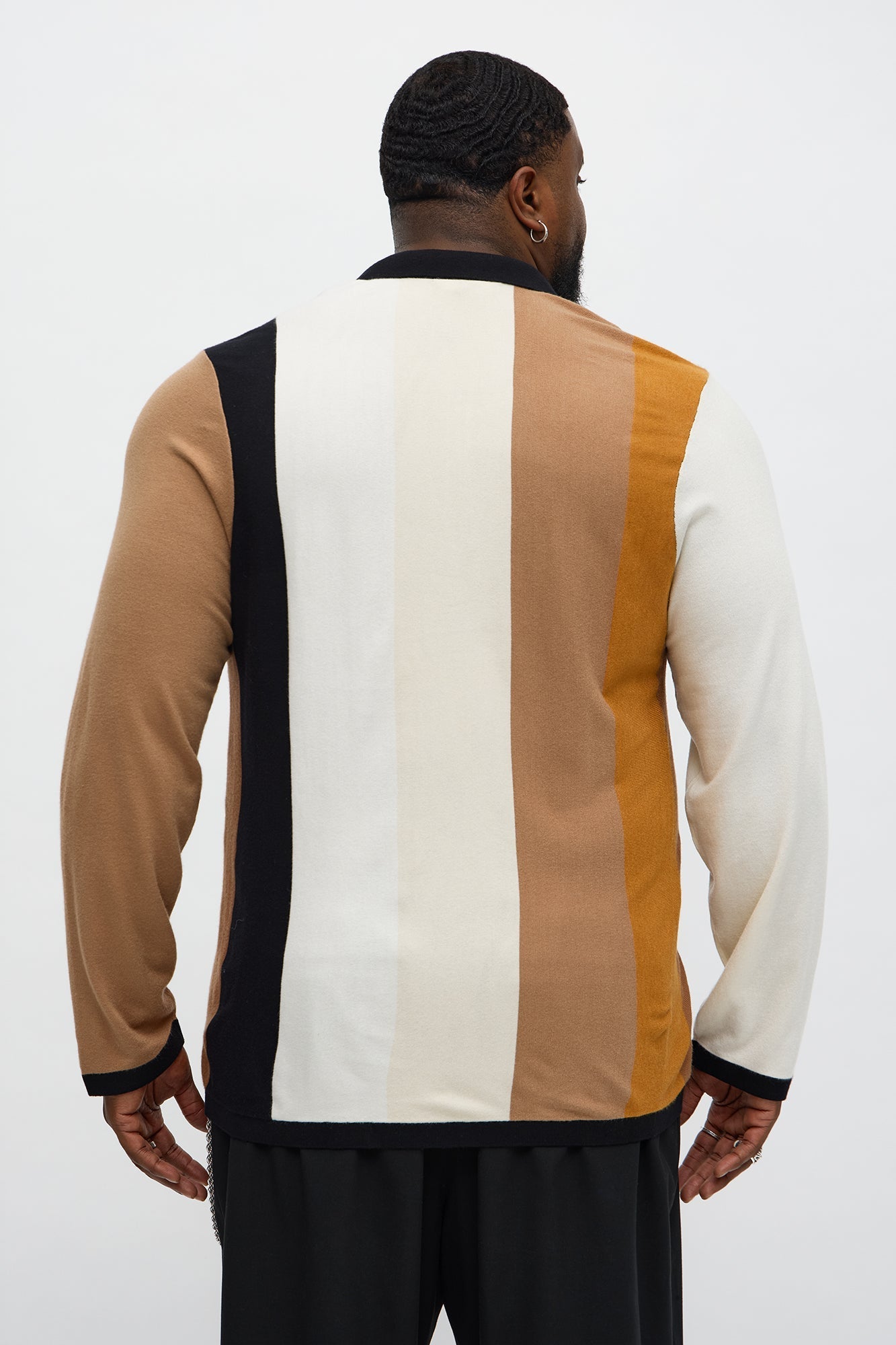 New Level Striped Polo 2.0 - Brown Combo Fashion Nova
