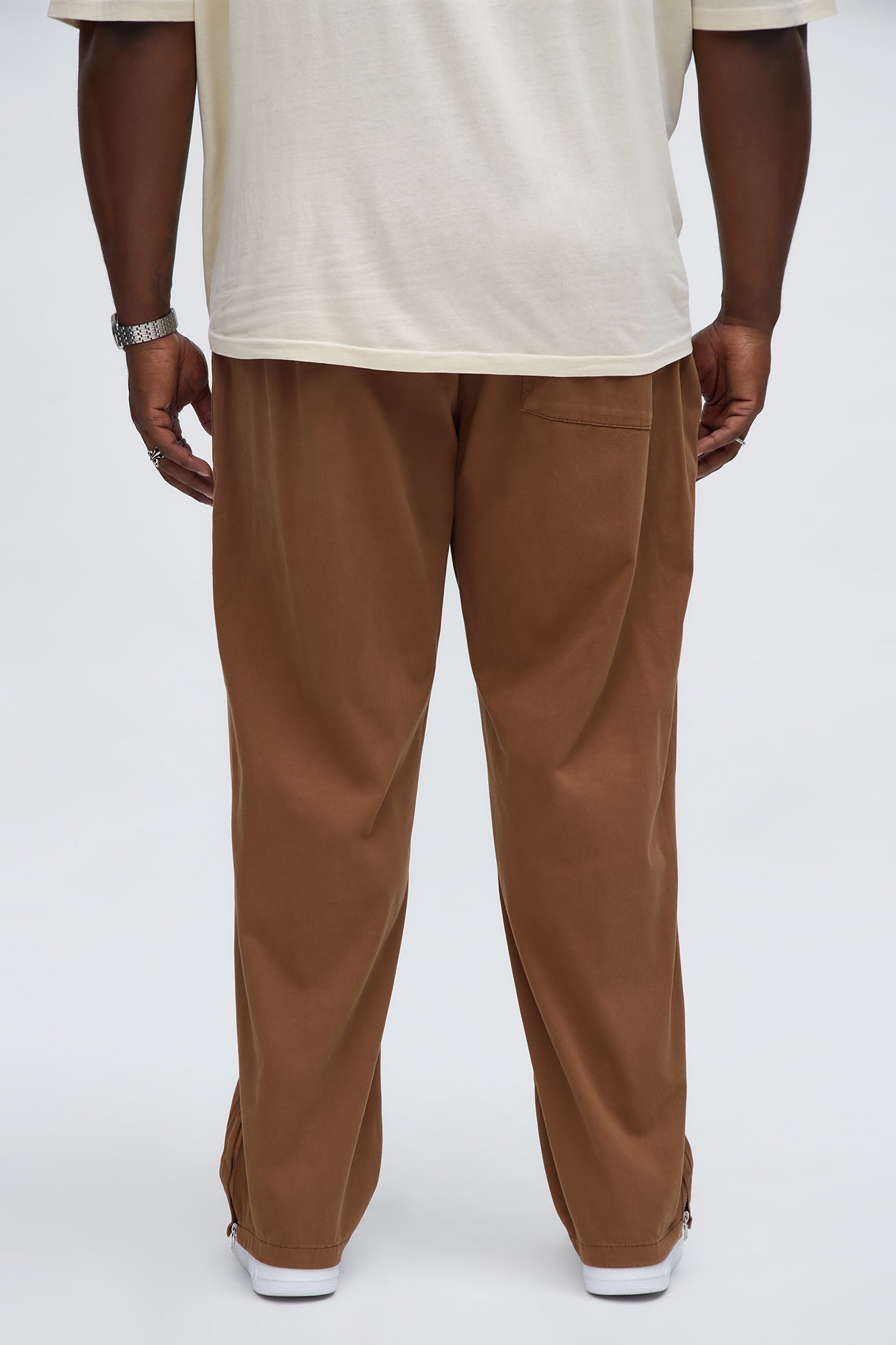 Slim Pintuck Zipper Pant - Brown Fashion Nova