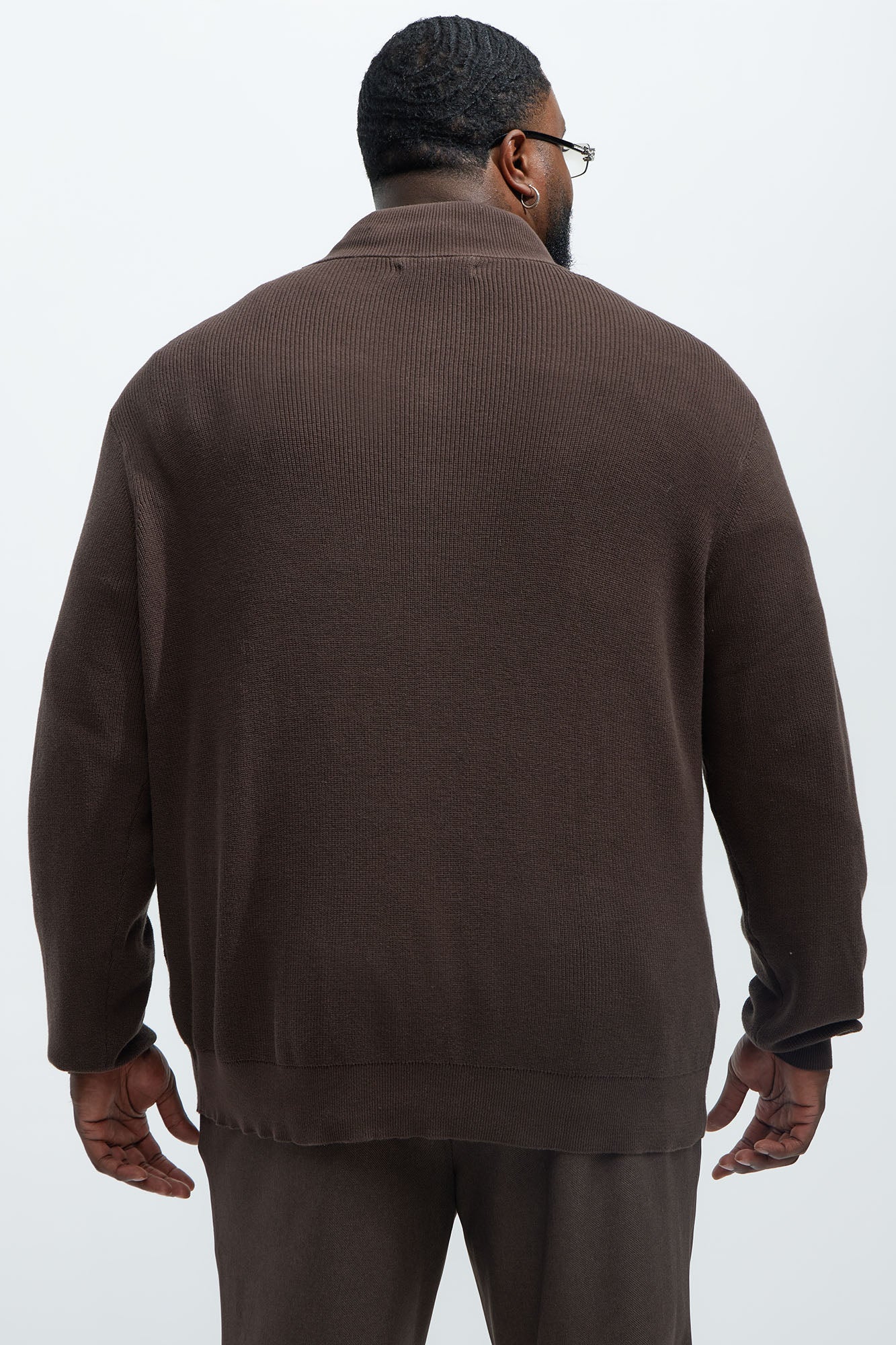 Shawn Quarter Zip Sweater - Brown Fashion Nova