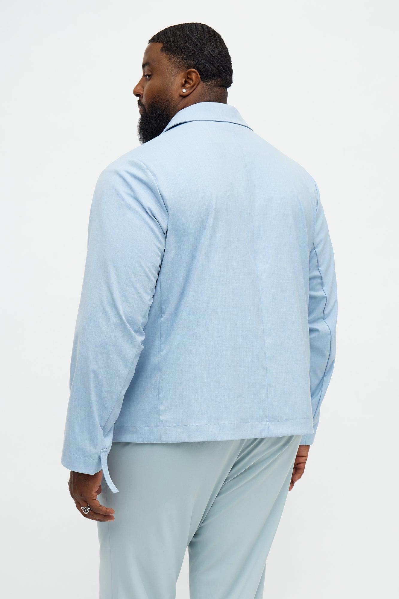 Cloudine Zip Shirt Jacket - Blue Fashion Nova