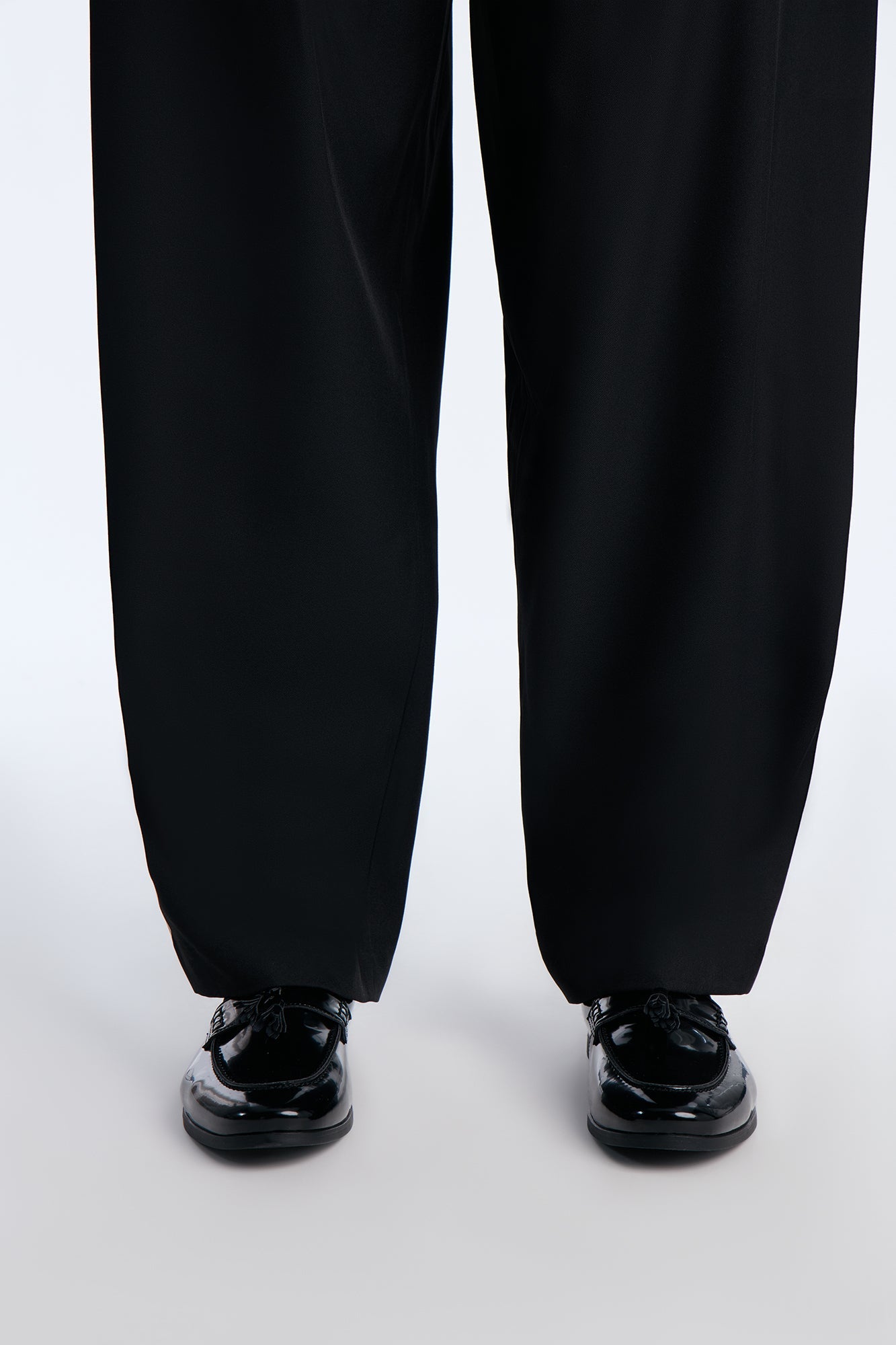 Dress Patent Leather Flat Tassel Loafer - Black Fashion Nova