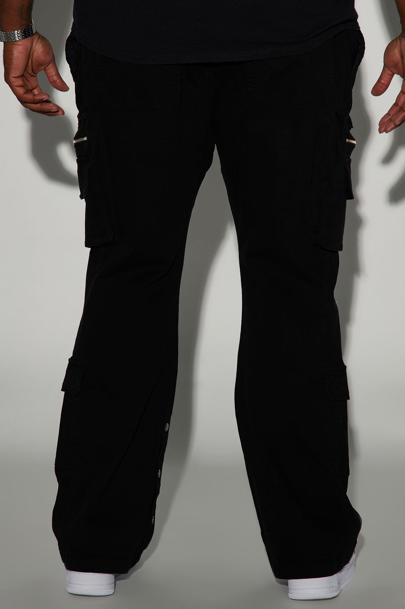 Pleasures Slim Flare E - Waist Cargo Pants - Black Fashion Nova