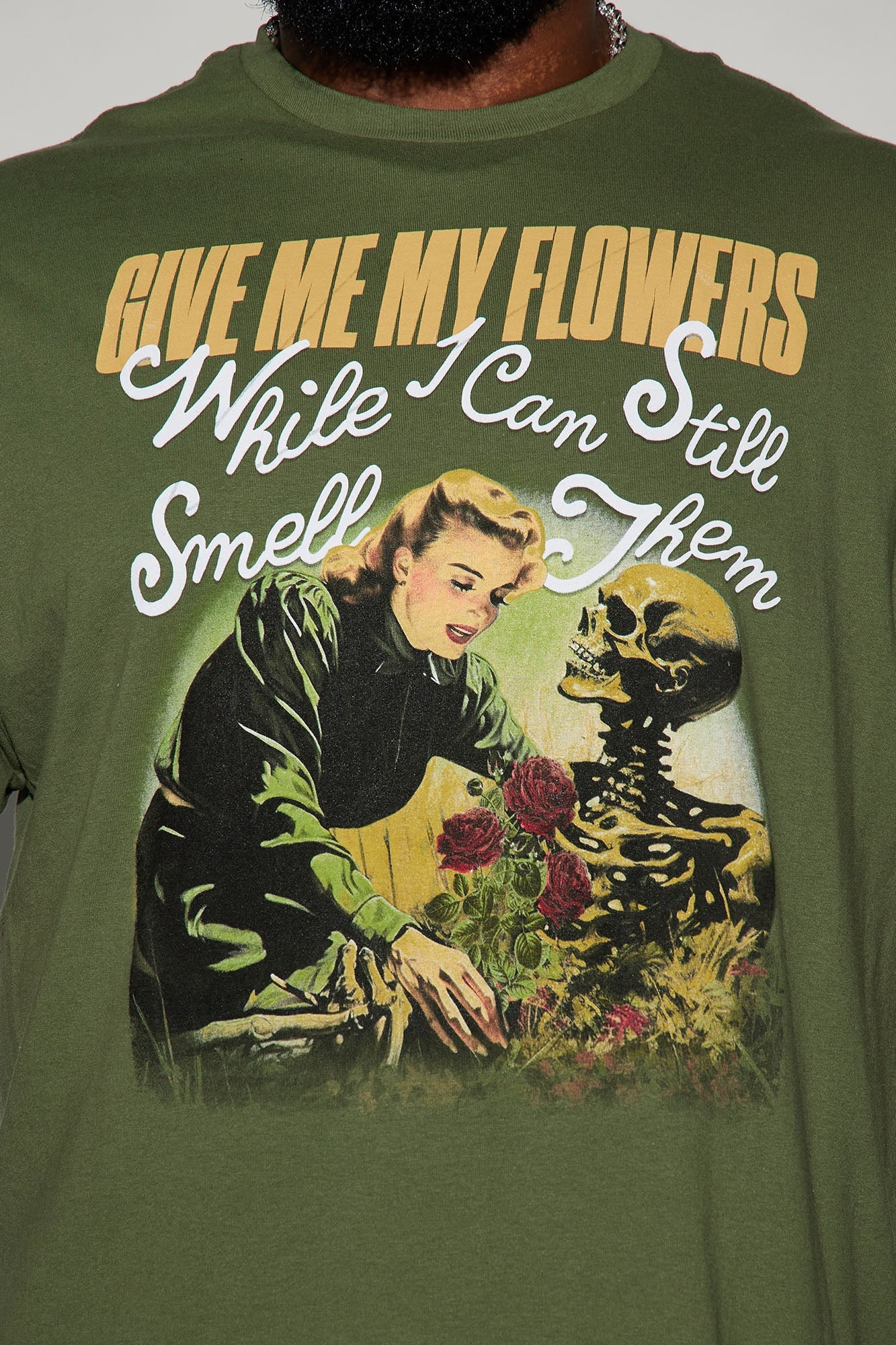 Give Me My Flowers Short Sleeve Tee - Hunter Fashion Nova