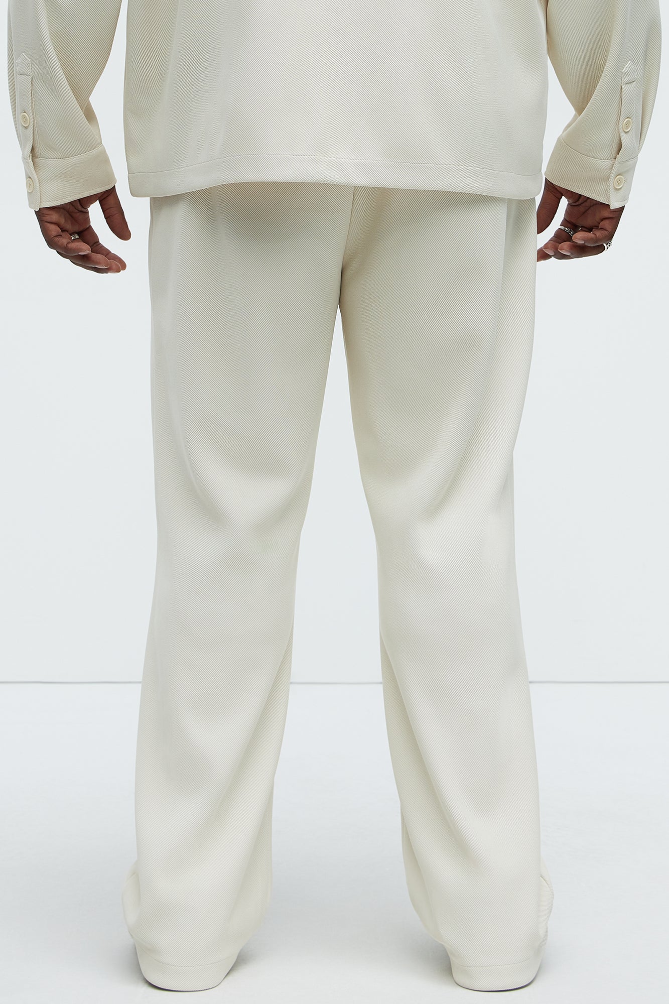 Turner Straight Trousers - Cream Fashion Nova