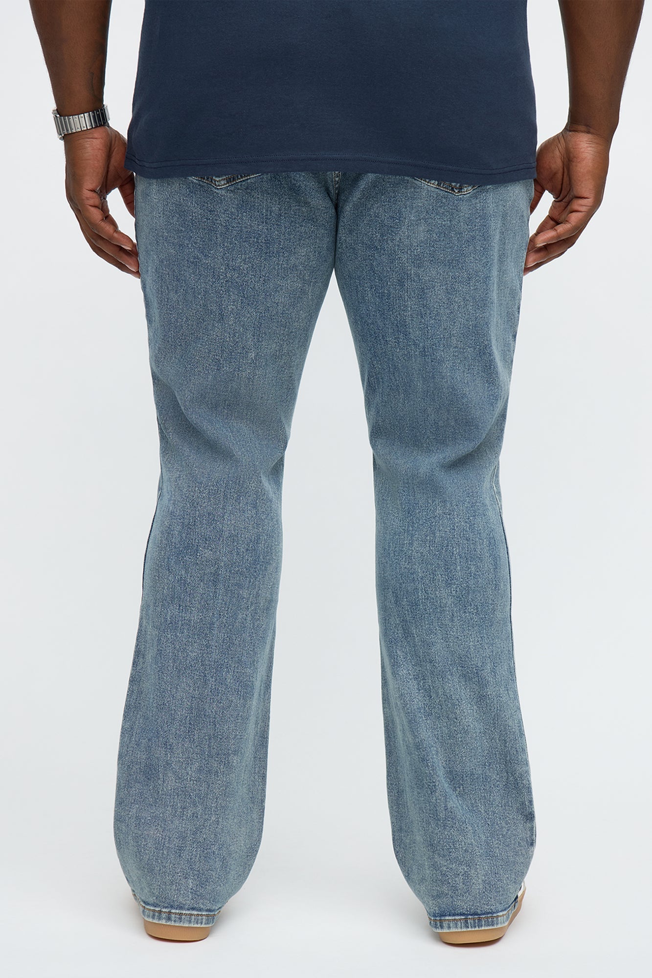 Stacked Skinny Flare Runaway Seam Jean - Medium Blue Wash Fashion Nova