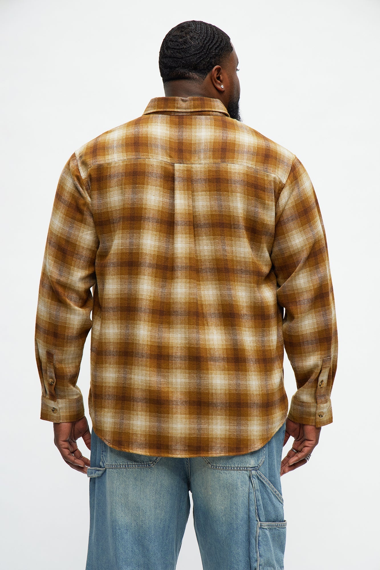 Relaxed Denali Plaid Button Up Shirt - Brown Fashion Nova