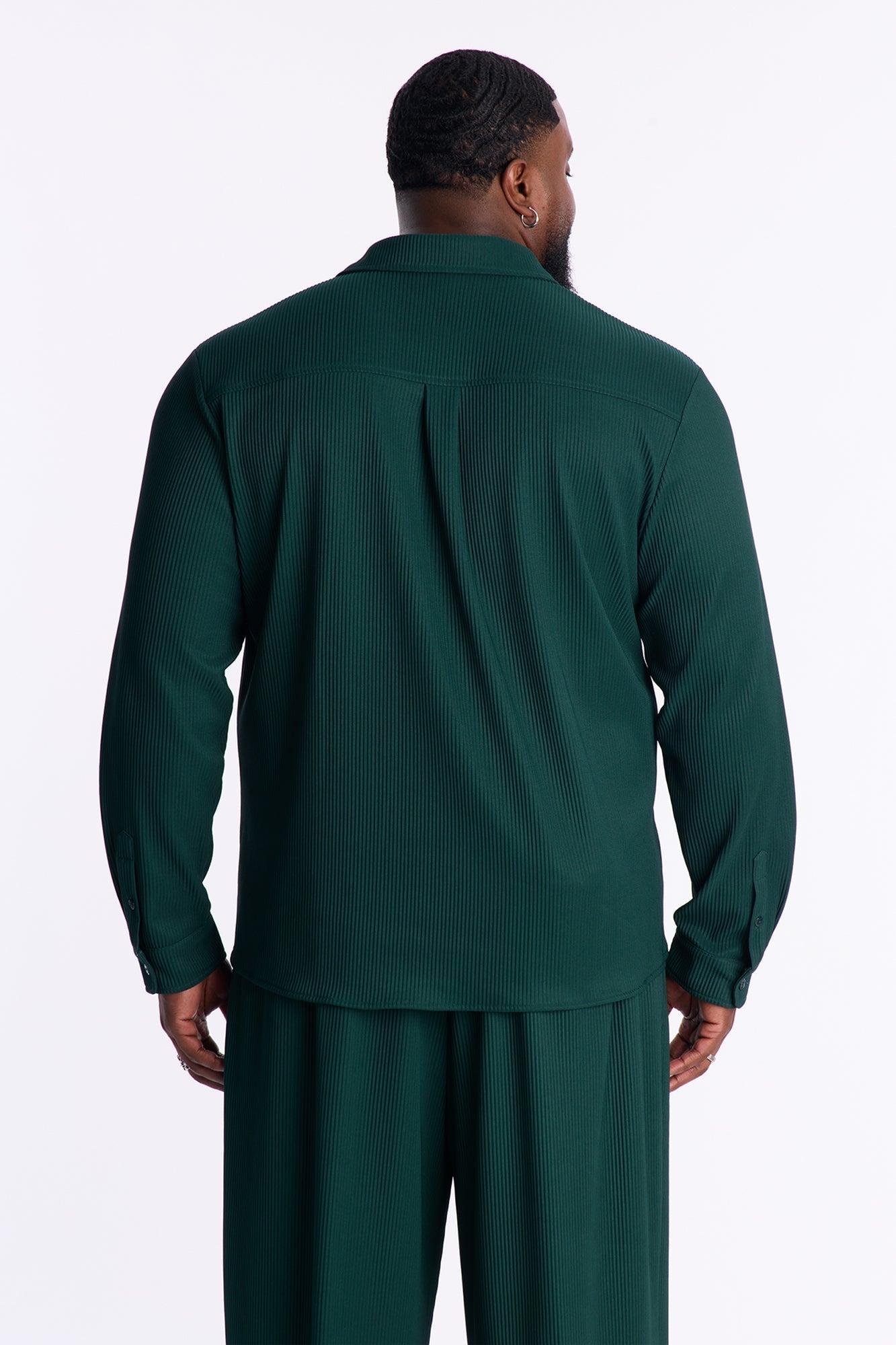 Show Up Long Sleeve Shirt - Hunter Green Fashion Nova