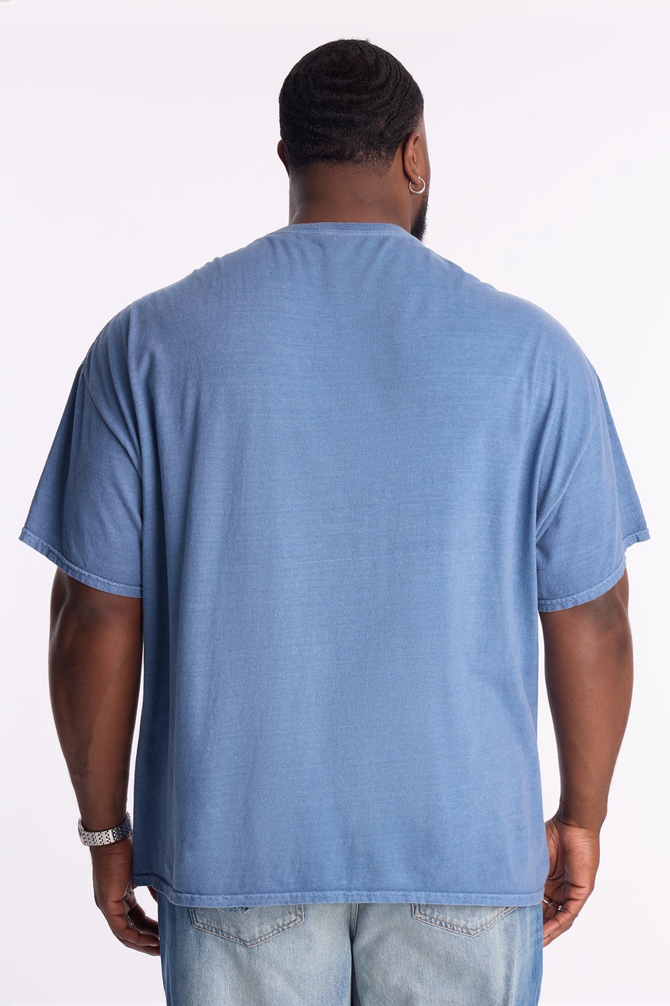 New York Skyscrapers Oversized Short Sleeve Tee - Indigo Fashion Nova