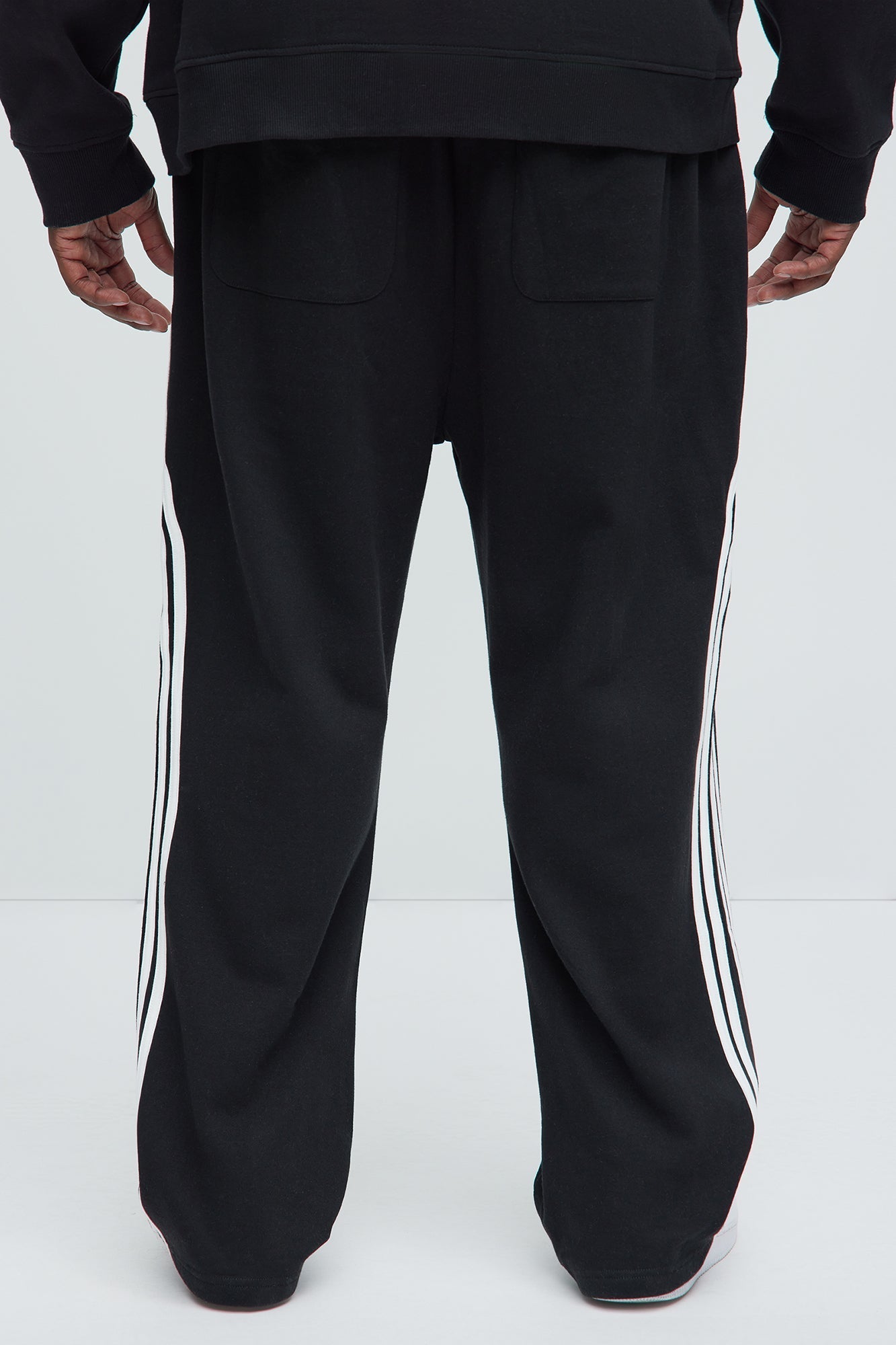 Tyson Race Course Striped Sweatpants - Black Fashion Nova